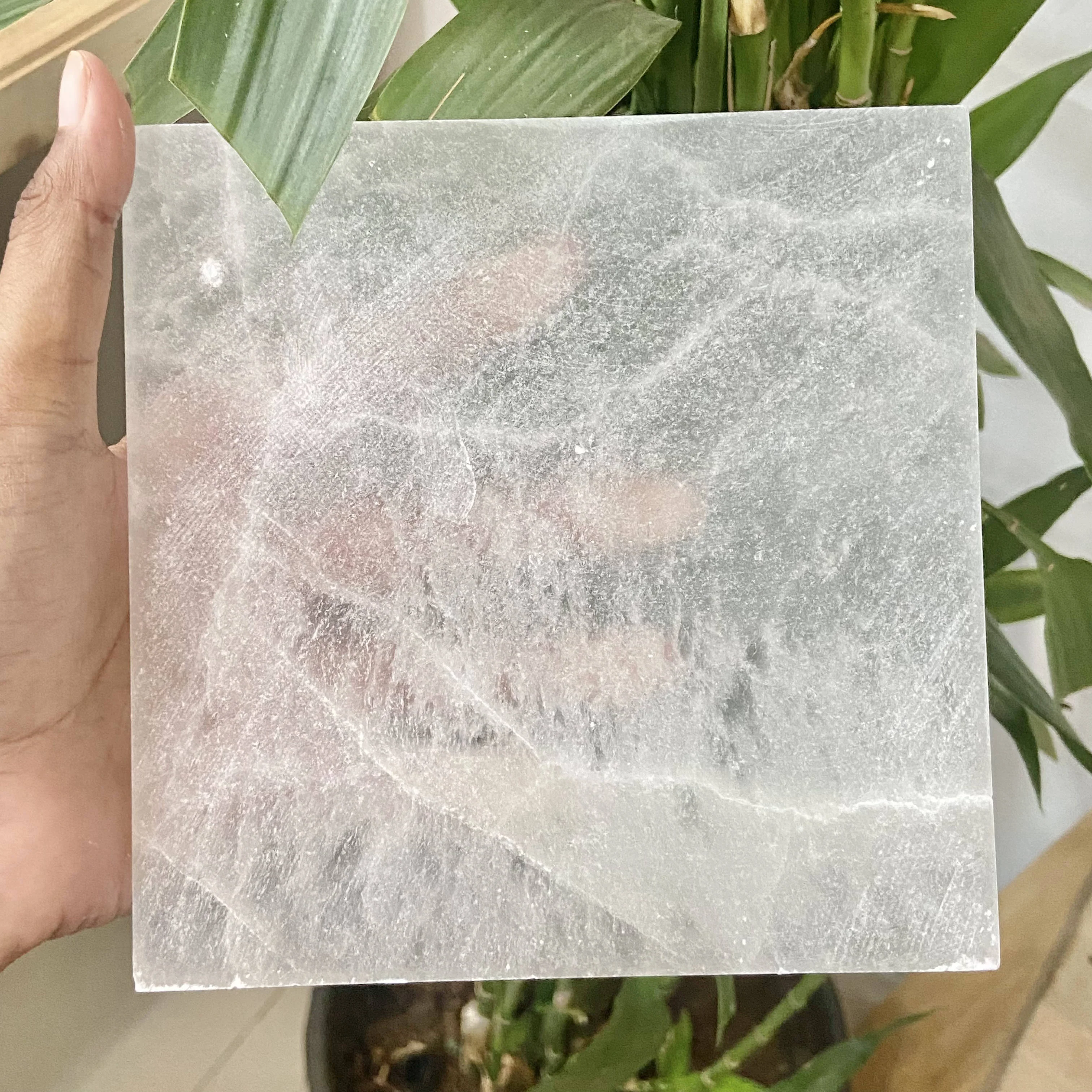 Selenite Square Plate  (Satin Spar Selenite) | Stone for Spiritual work & Cleansing - Image 3