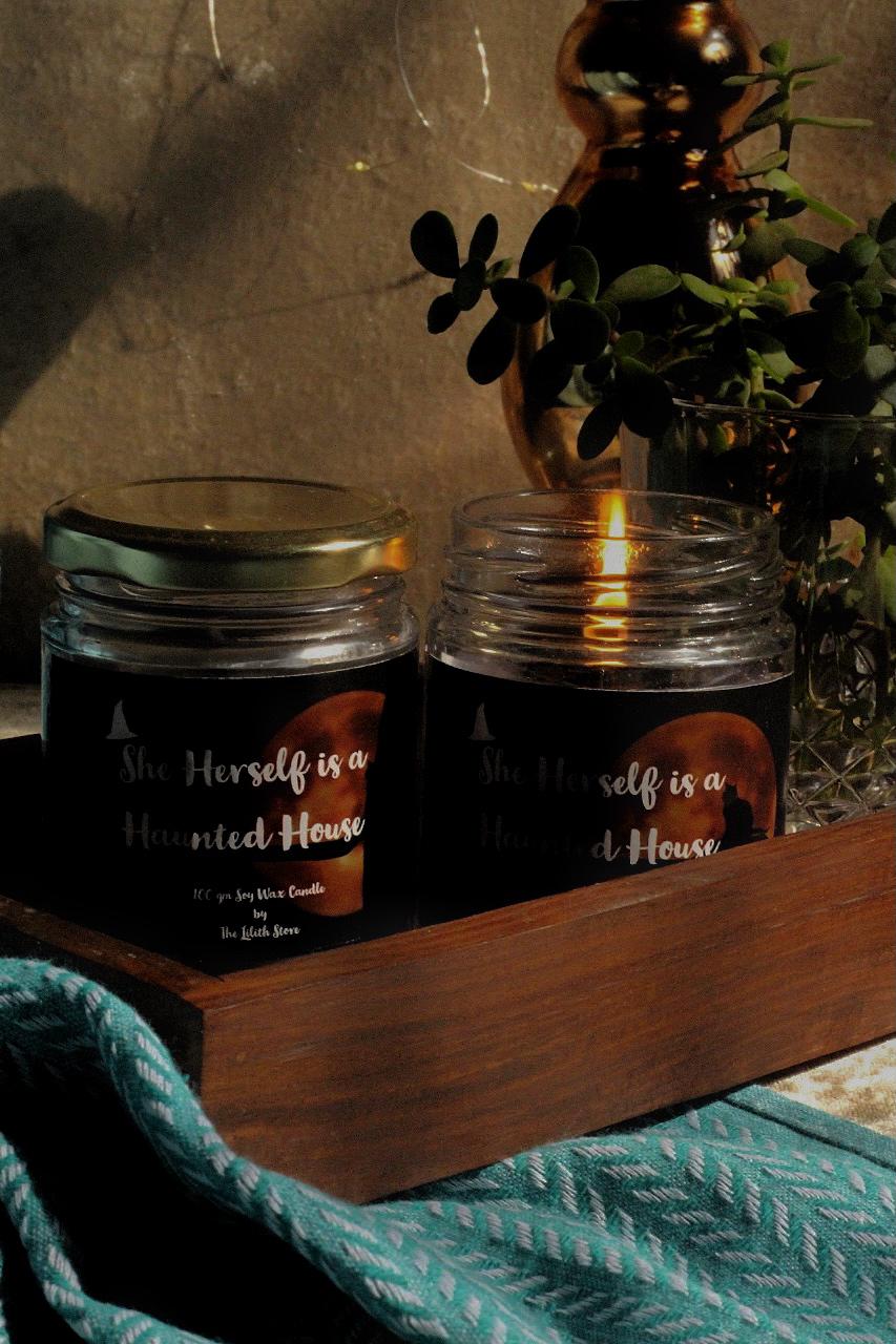 She Herself is a Haunted House Scented Candle - Image 4
