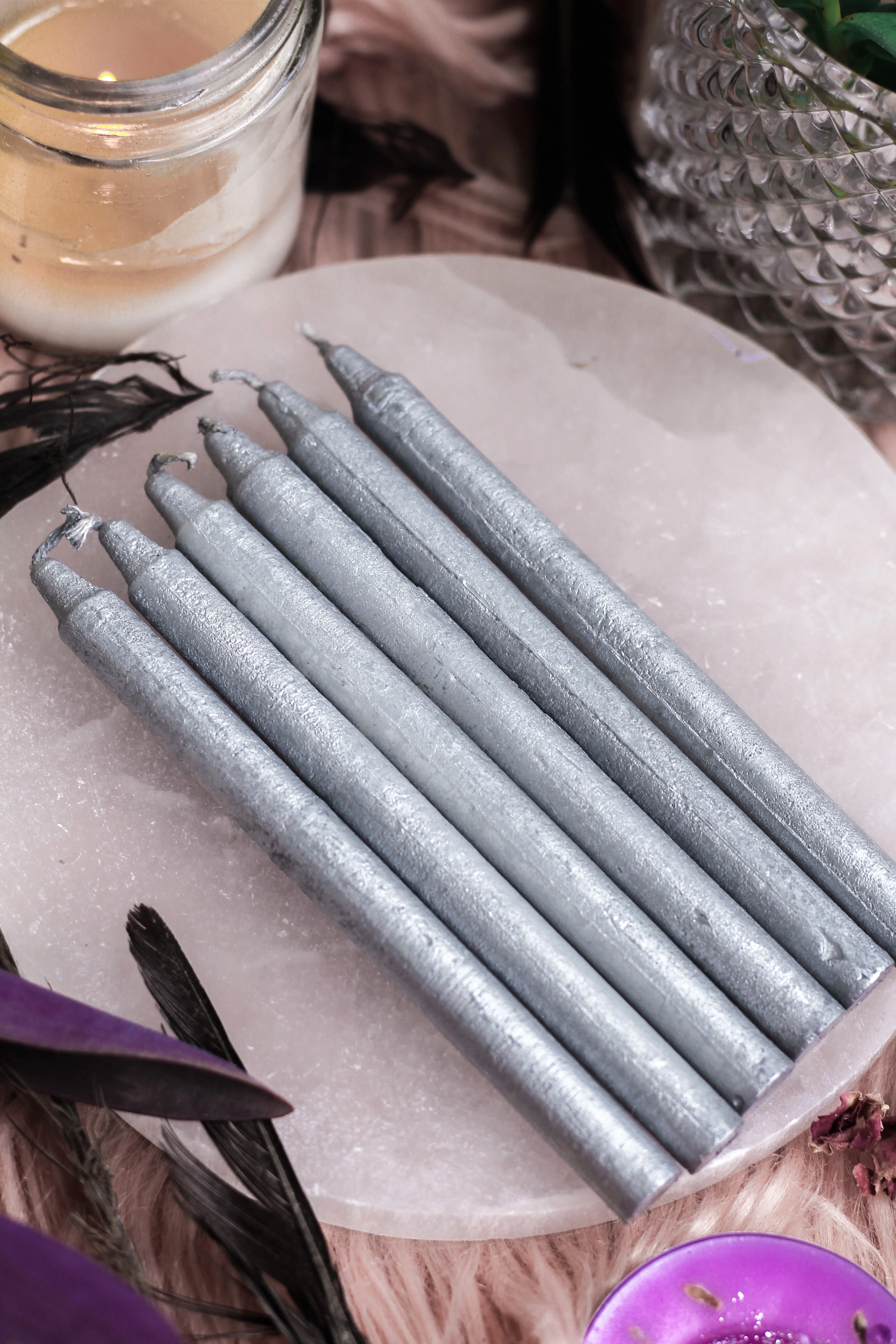 Silver Chime Candle| Pencil  Candle  - Pack of 25 - Image 2