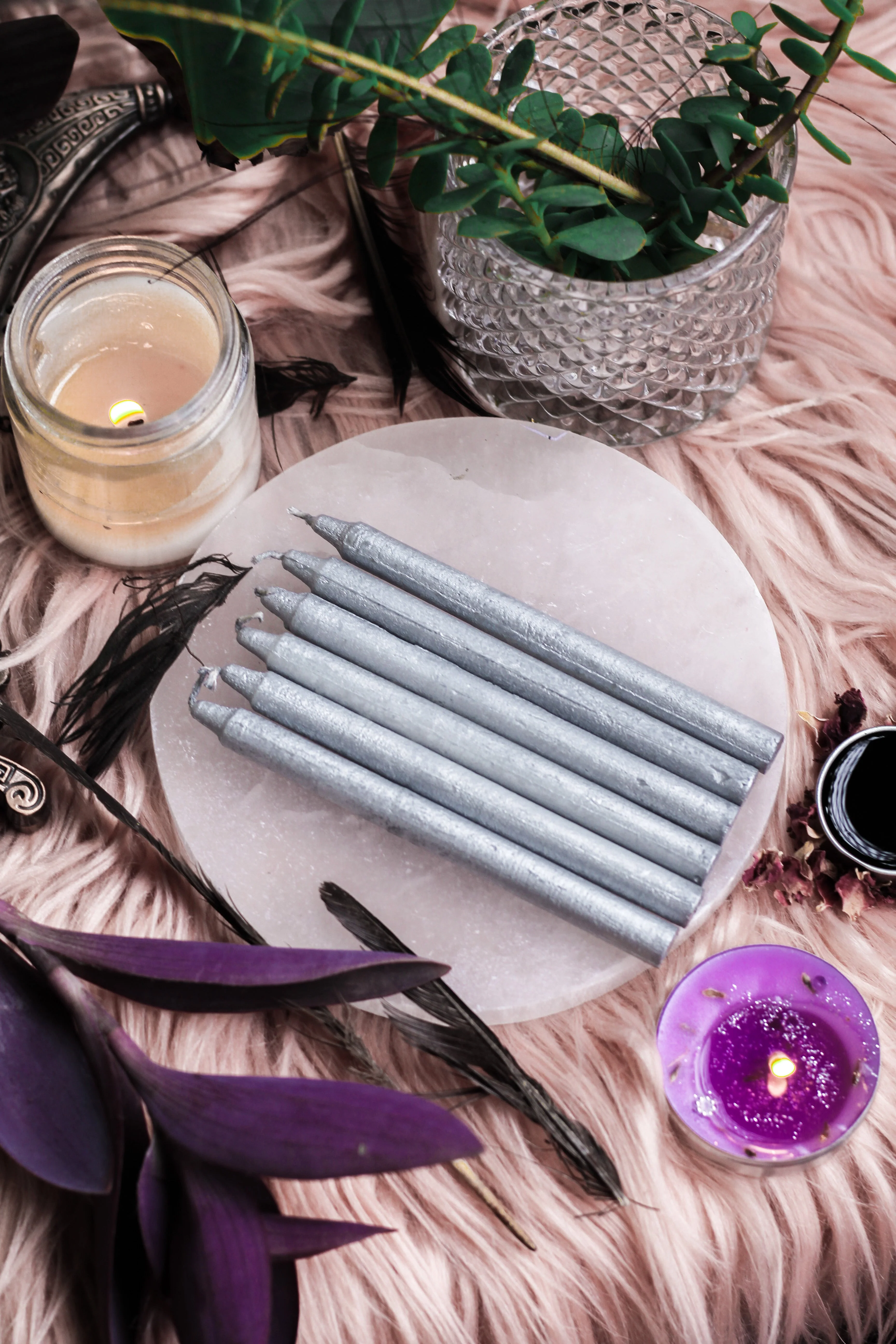Silver Chime Candle| Pencil  Candle  - Pack of 25 - Image 3