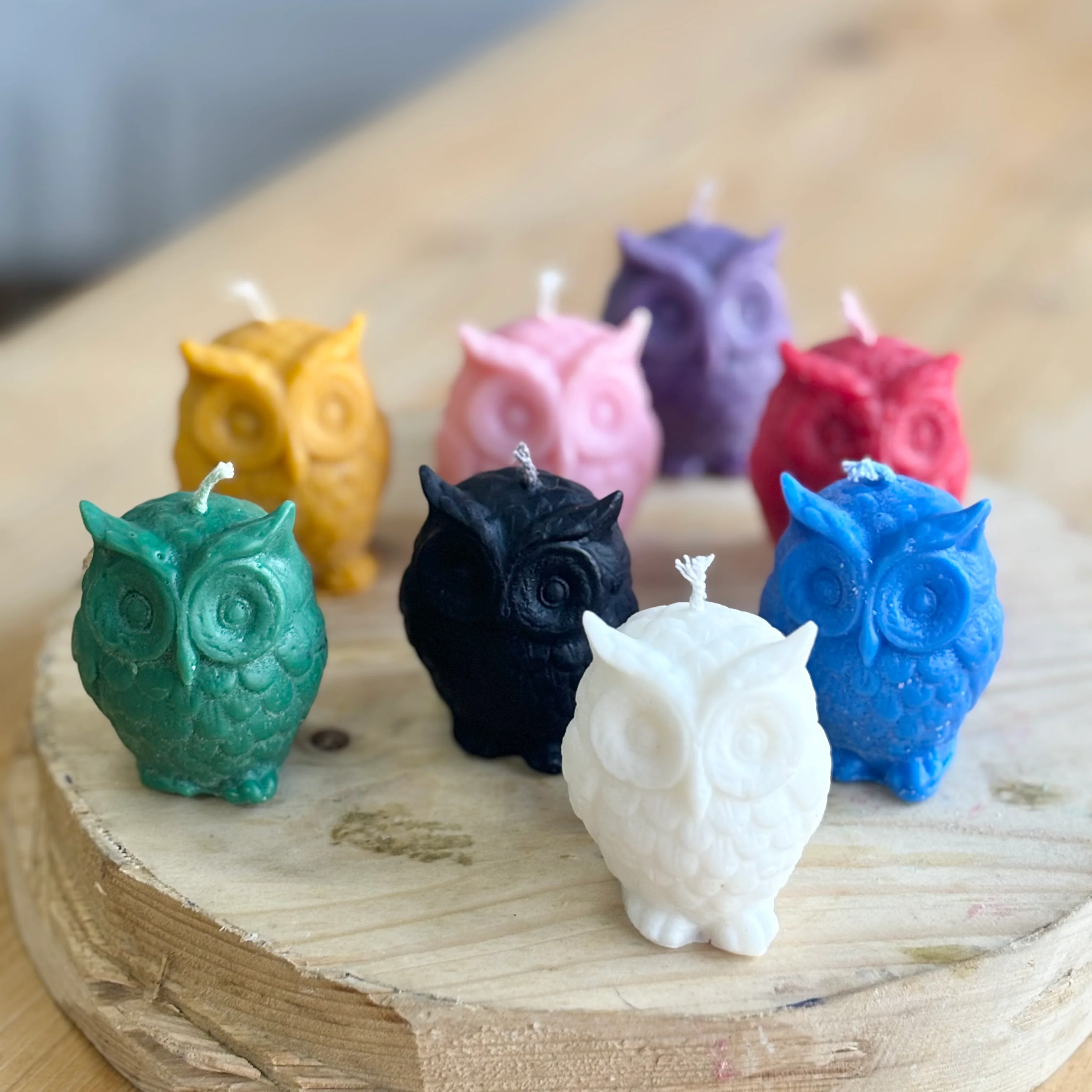 Small Owl Figurine Soy Candle | Colour Option Available - Image 2