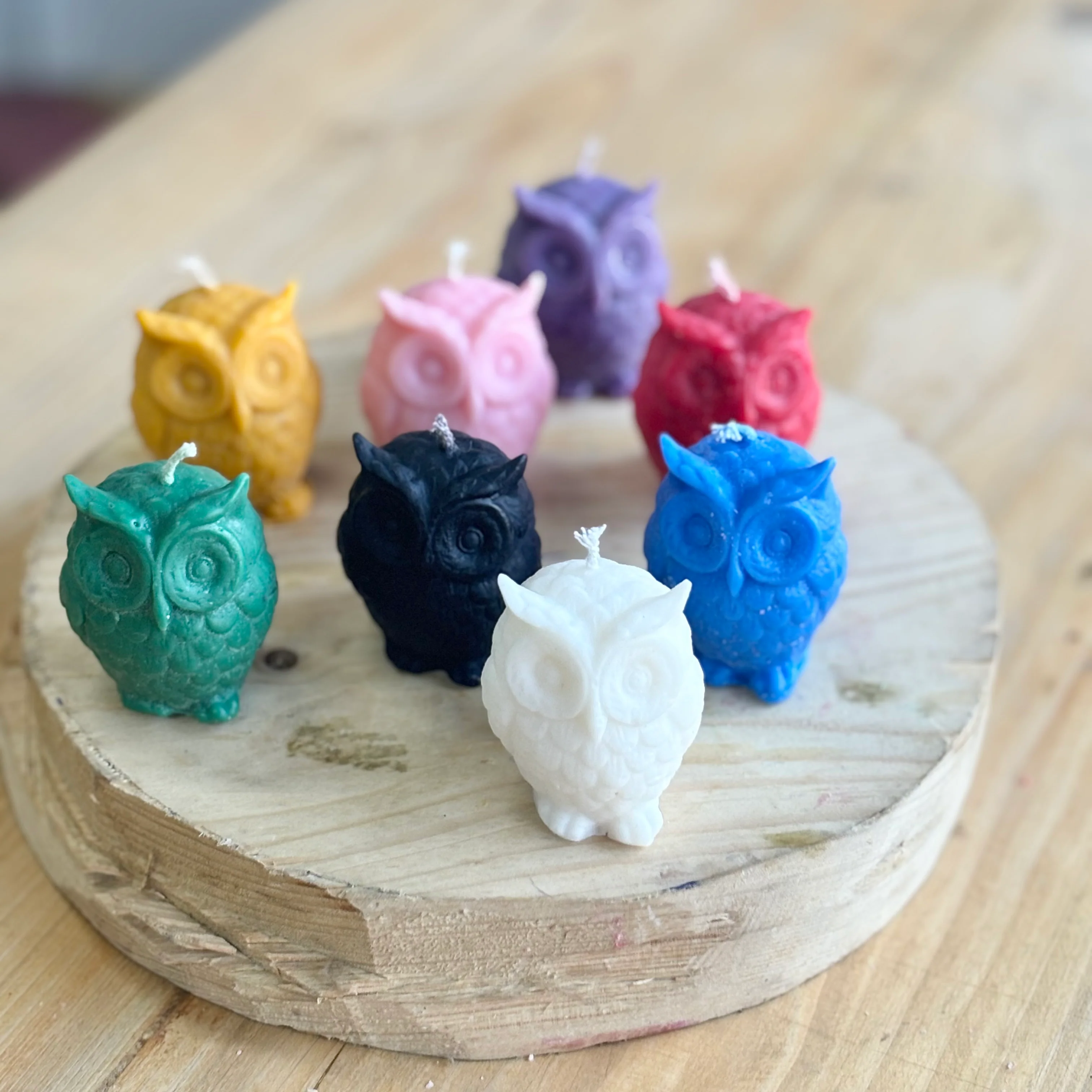 Small Owl Figurine Soy Candle | Colour Option Available - Image 3