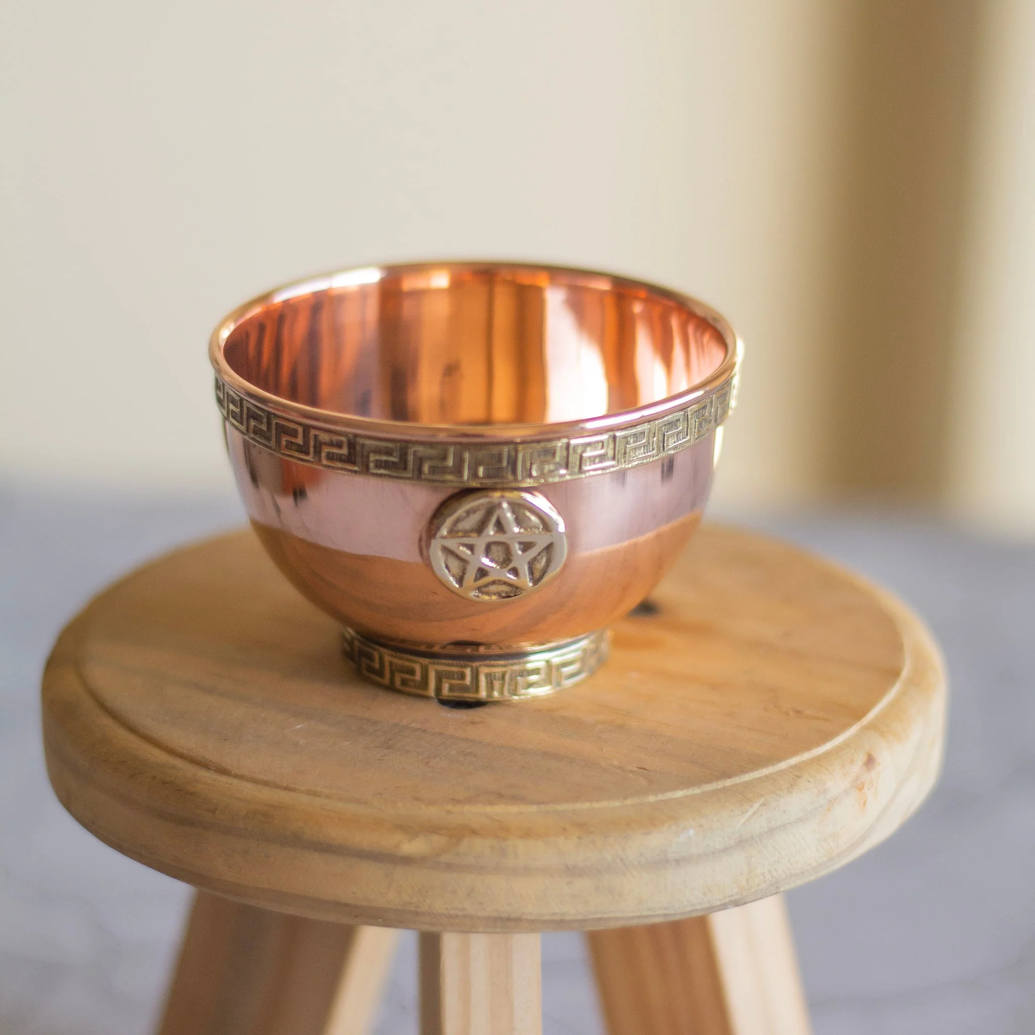 Small Pentacle Copper Offering Bowl - Image 4