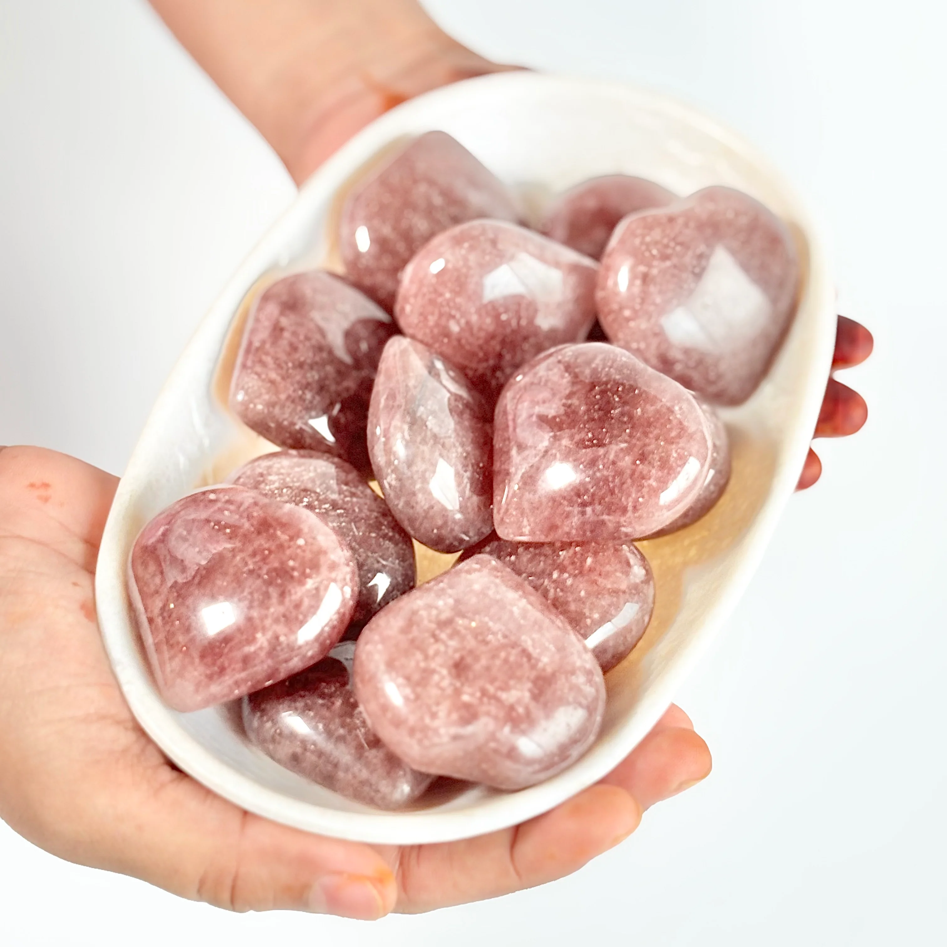 Strawberry Quartz Heart | Promotes Happiness & Joy - Image 2