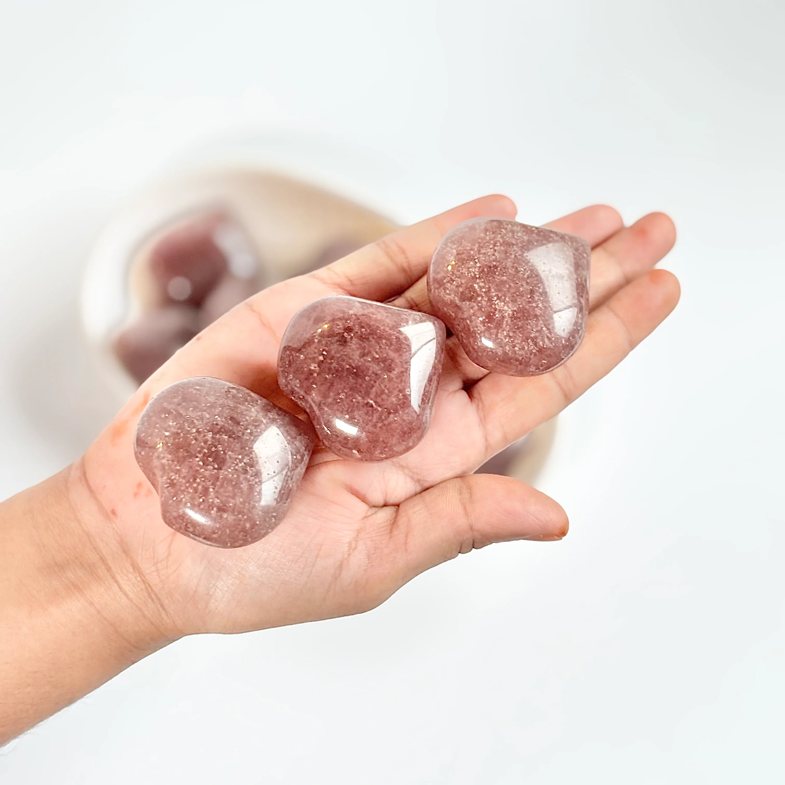 Strawberry Quartz Heart | Promotes Happiness & Joy - Image 3