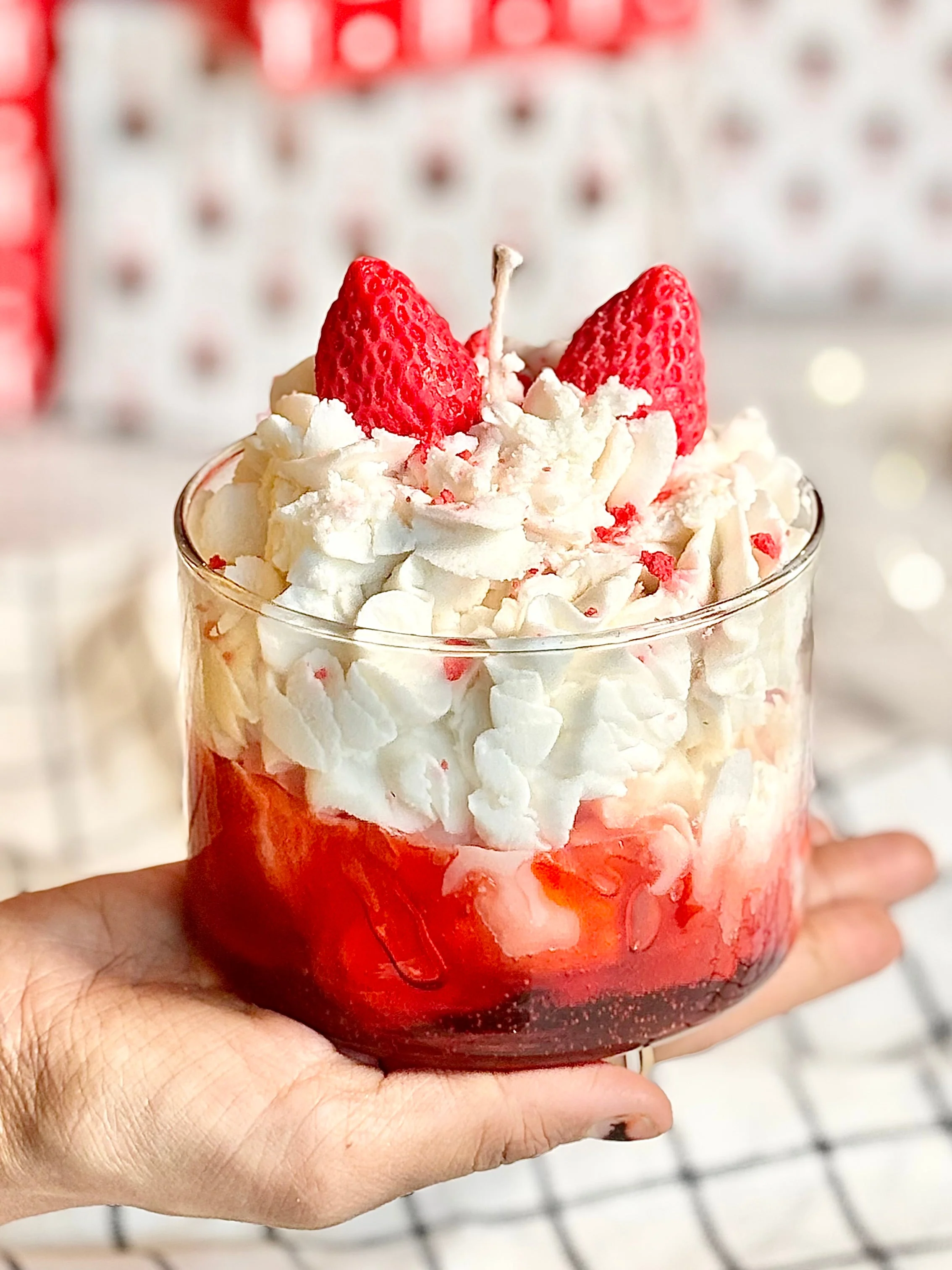Strawberry Dessert Soy Scented Candle - Image 6
