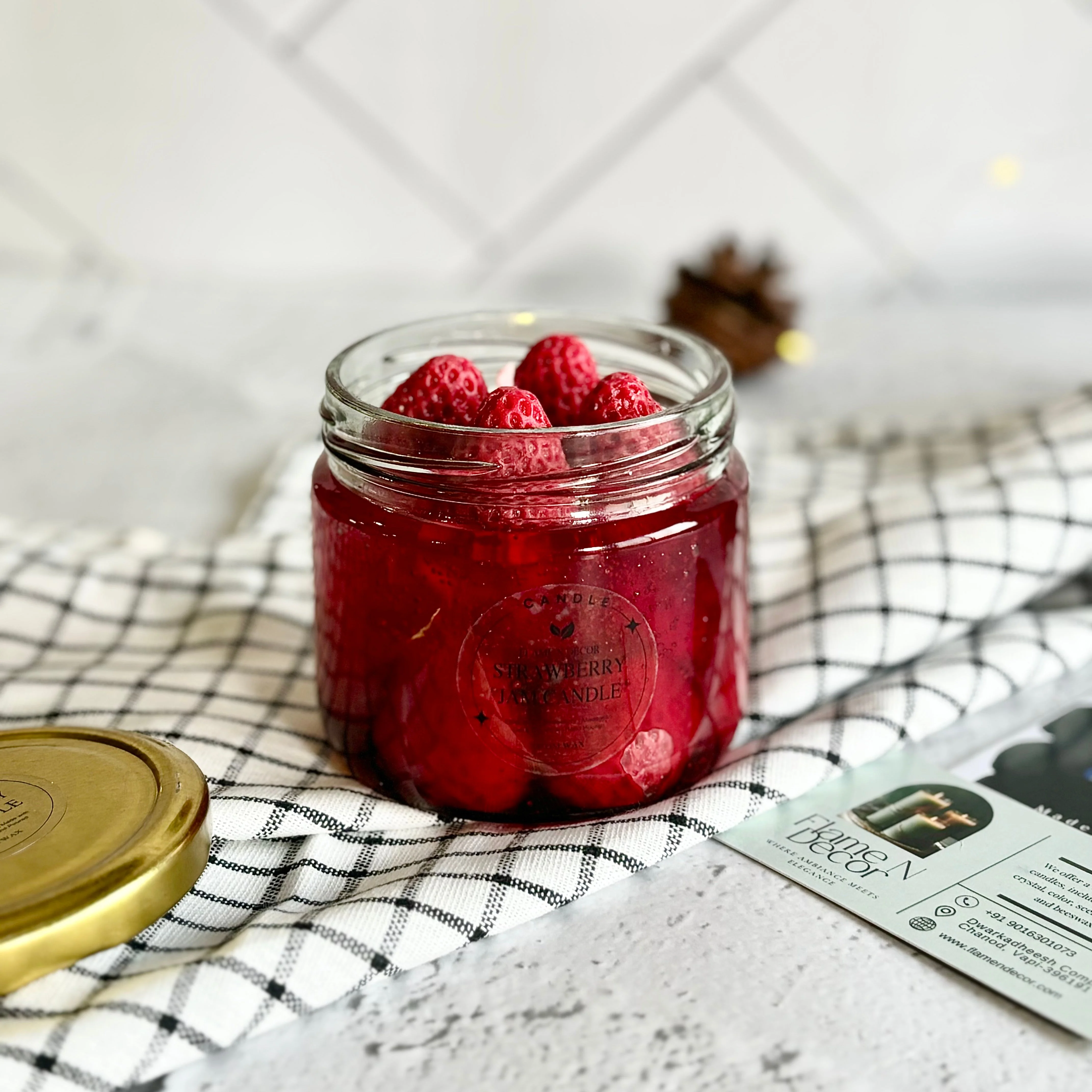 Strawberry Jam Scented Candle | Dessert Candle | Christmas - Image 3
