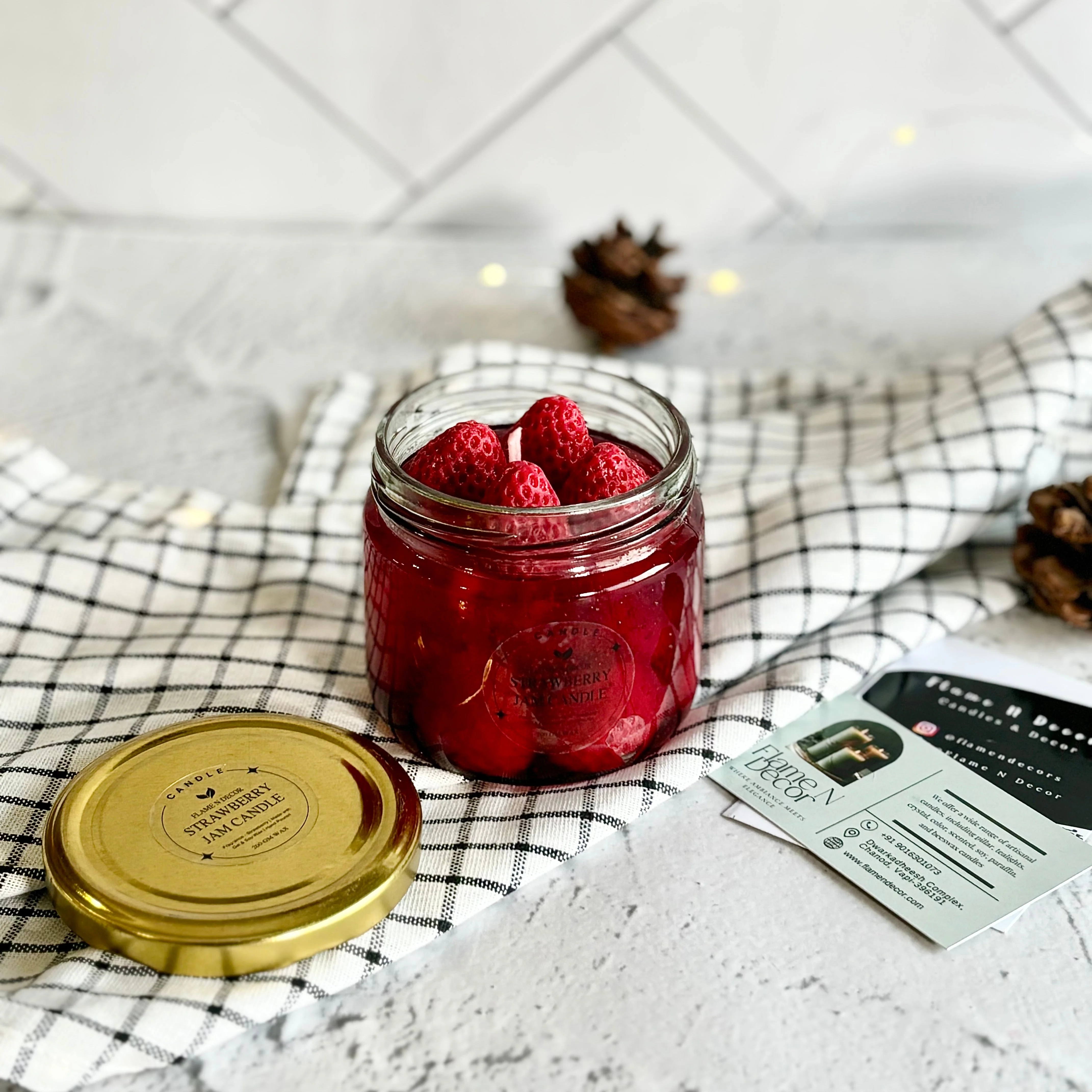 Strawberry Jam Scented Candle | Dessert Candle | Christmas - Image 4