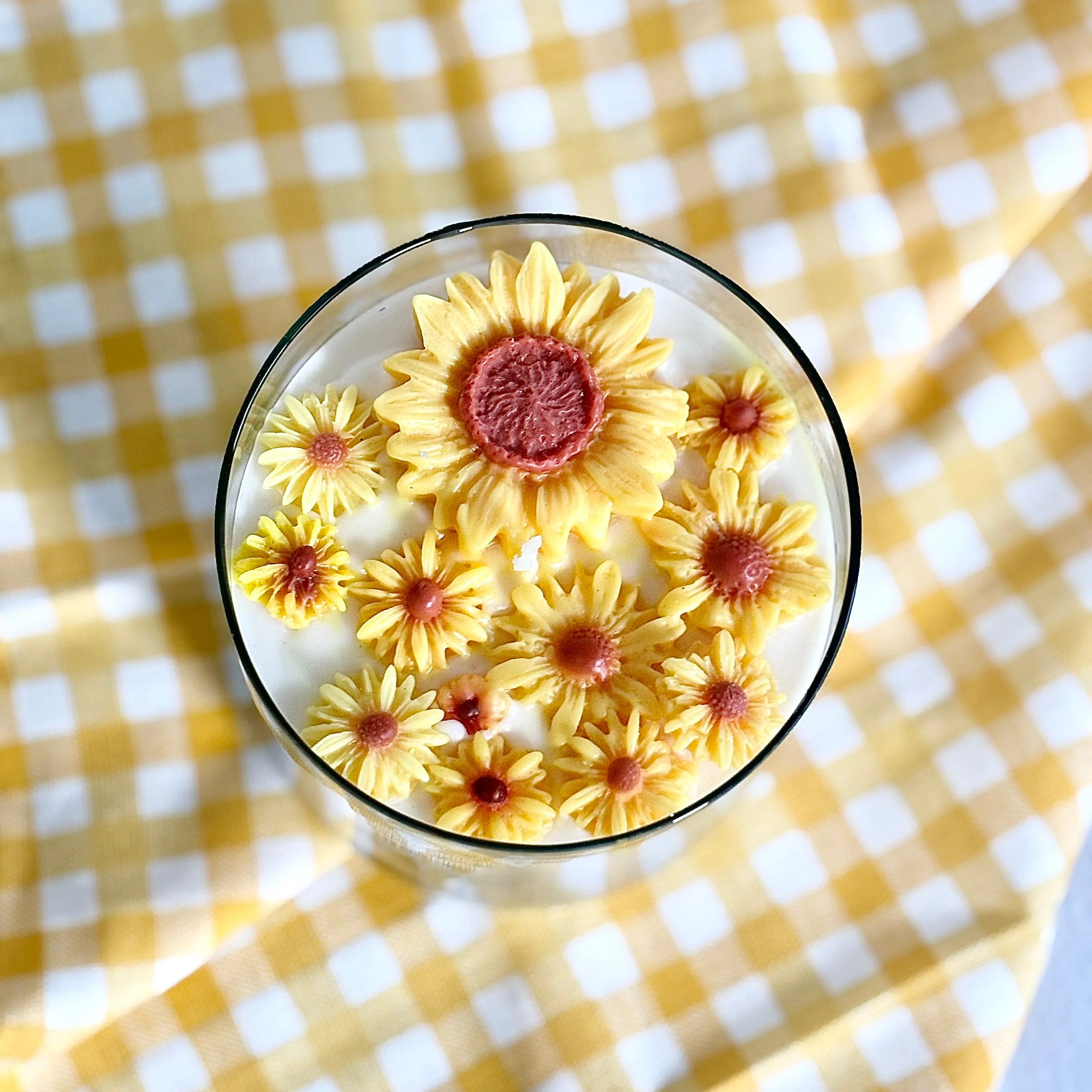 Sunflower Soy Wax Decorative Jar Scented Candle - Image 5