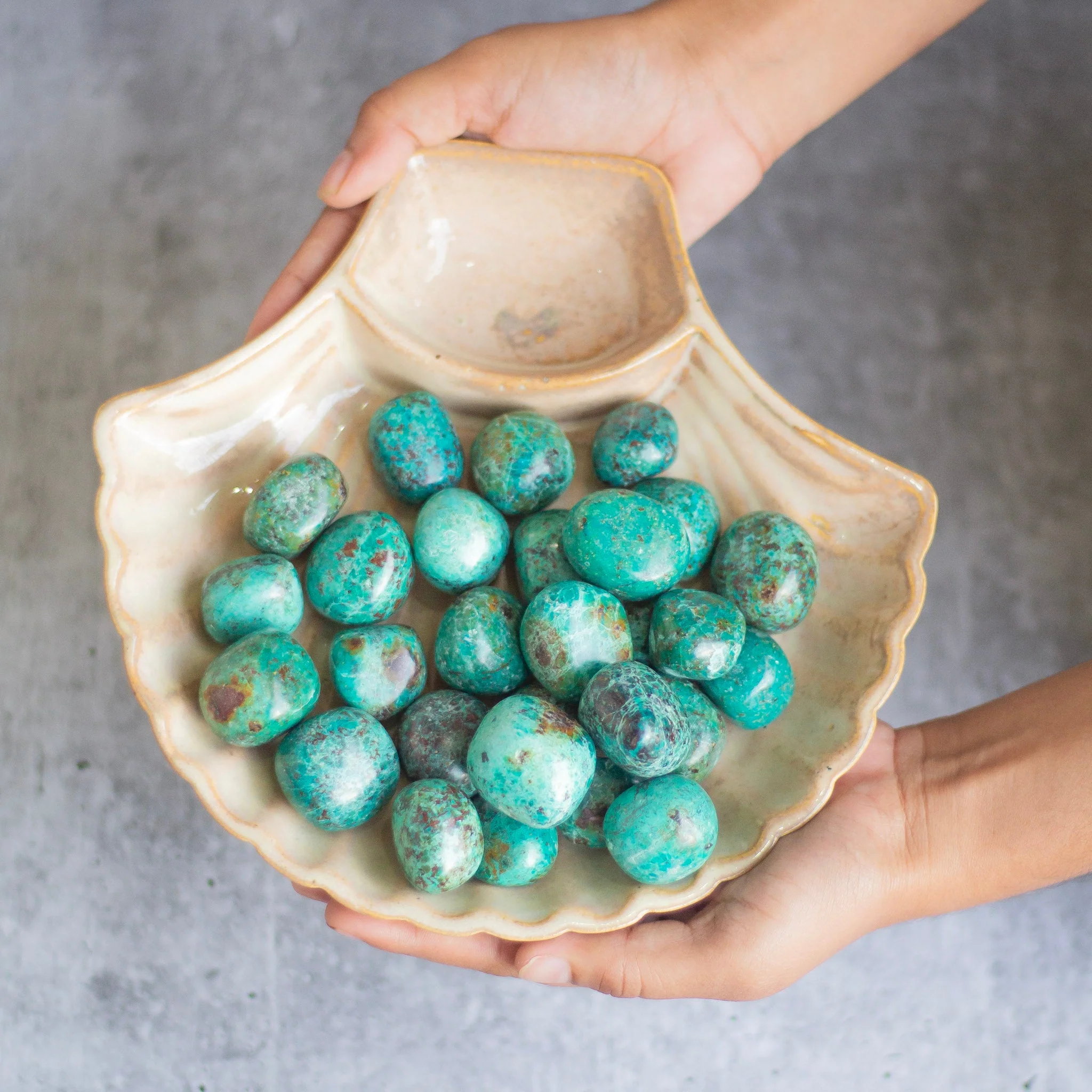 Superior quality Chrysocolla Tumble | Throat Chakra, Expression , Public Speaking - Image 6