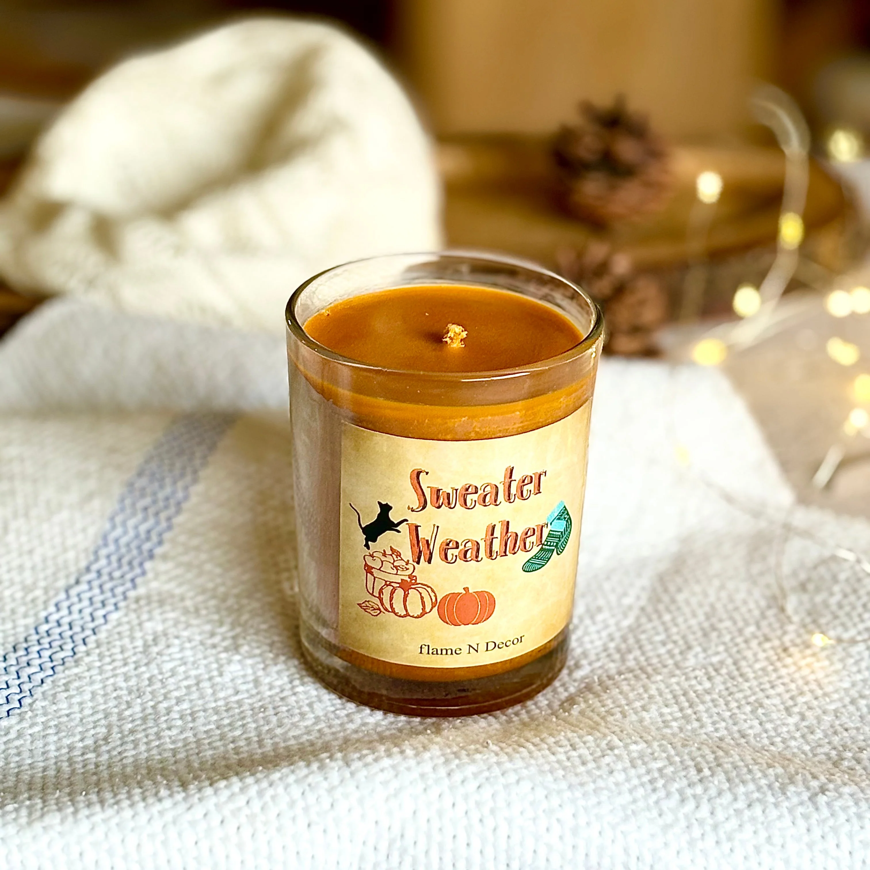 Sweater Weather Essential Oil Soy Wax Candle - Image 2