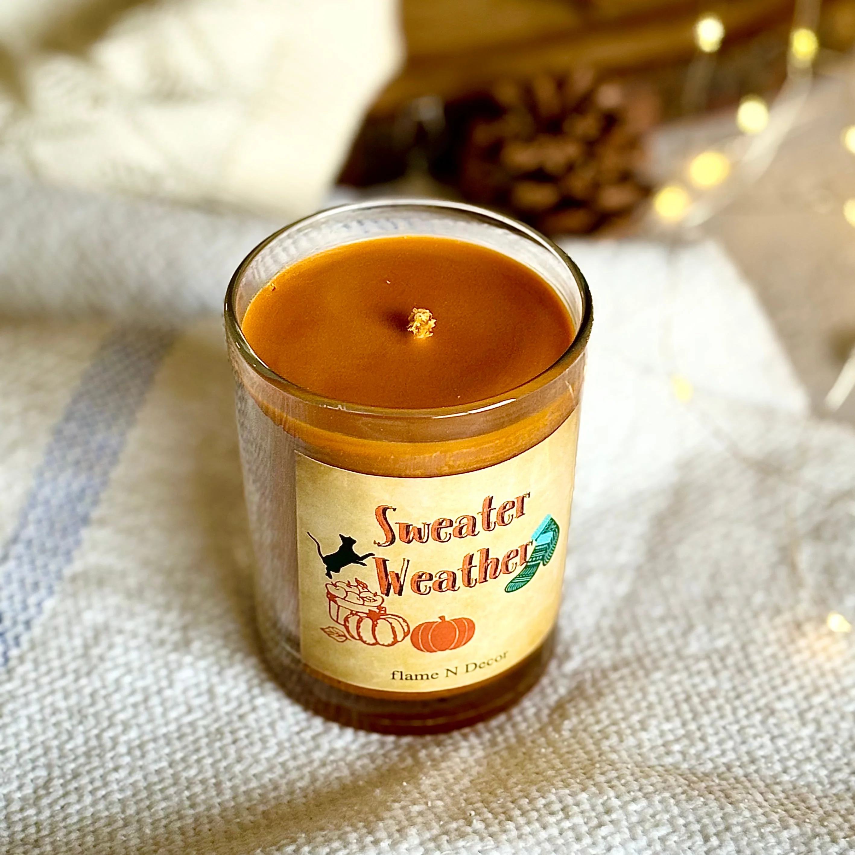 Sweater Weather Essential Oil Soy Wax Candle - Image 3