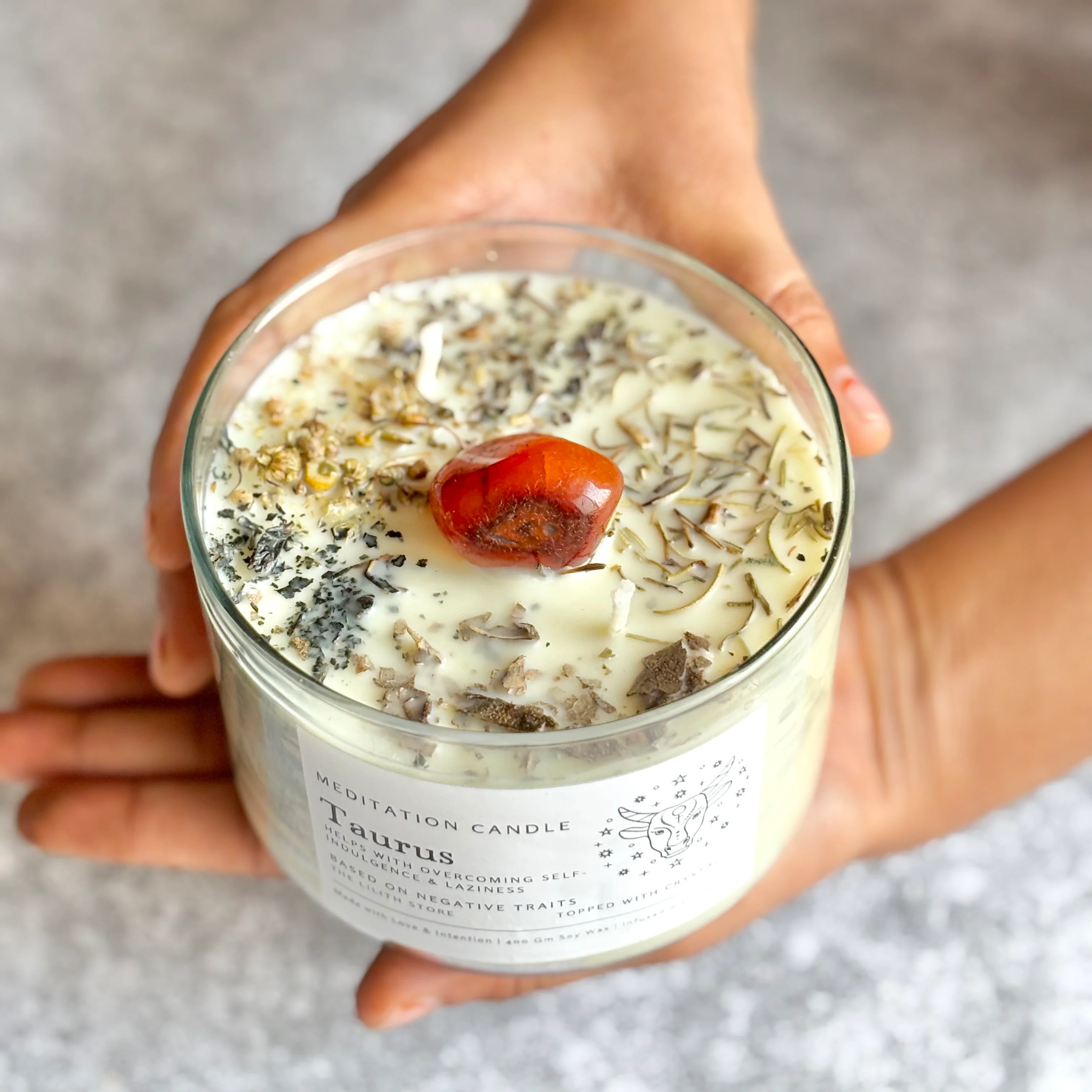 Taurus Zodiac Soy Intention Candle | 400 Gm - Image 2