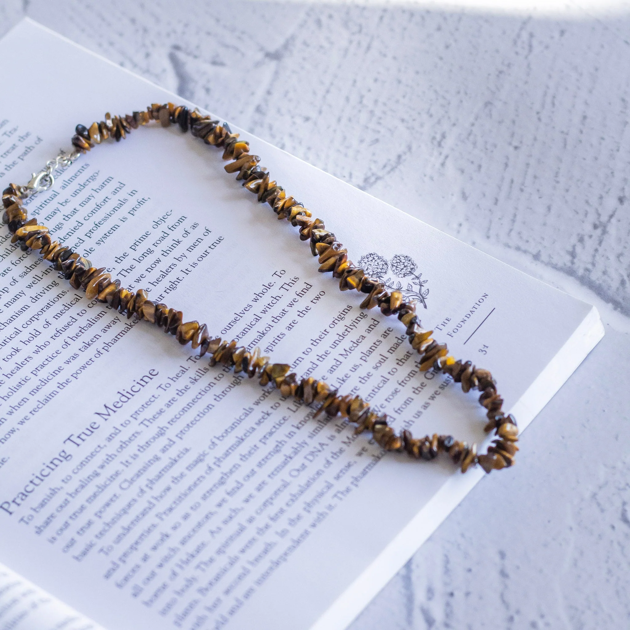 Tiger's eye Chips Necklace | Protection