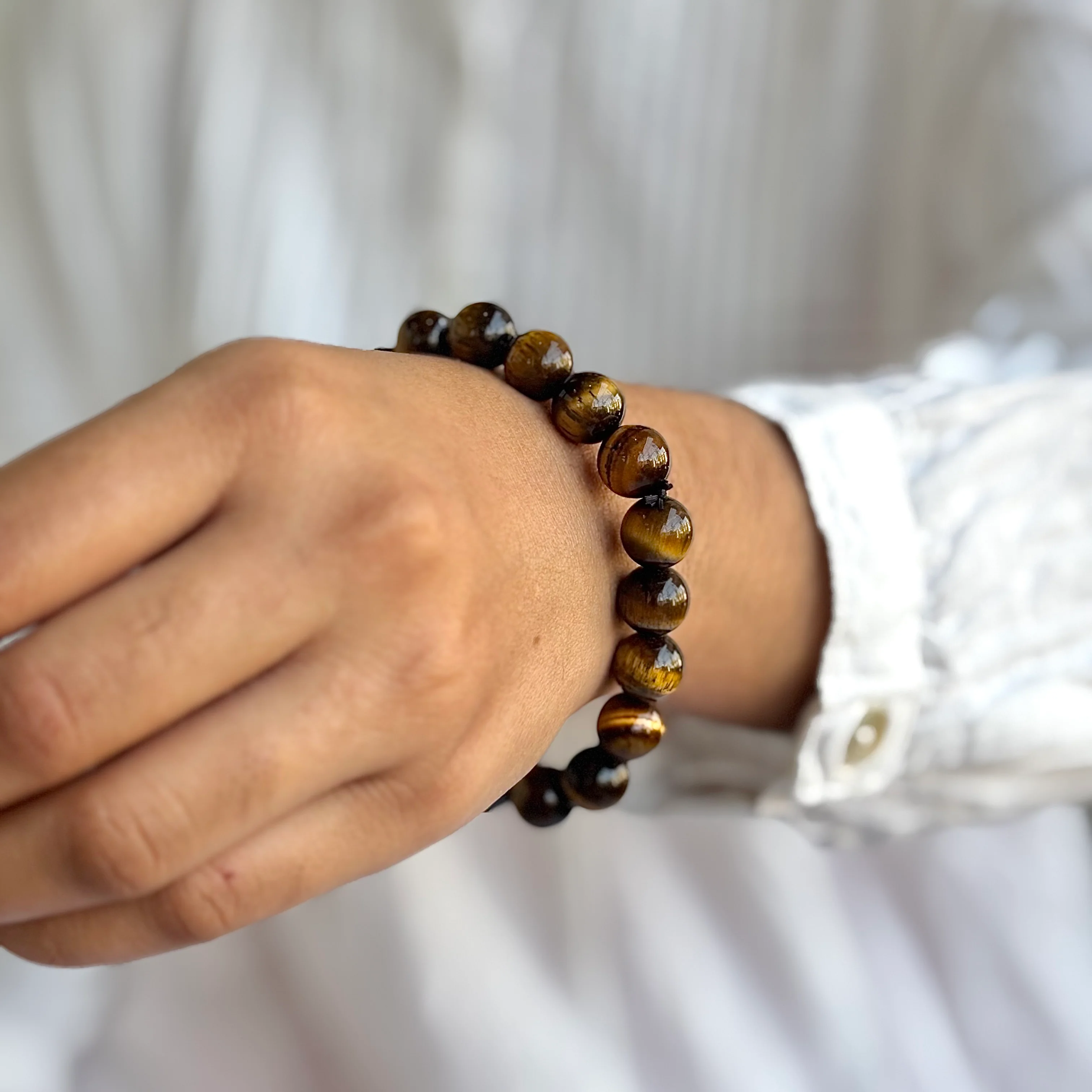 Tiger's eye Bead Bracelet - 10mm | Wealth & Fortune - Image 2