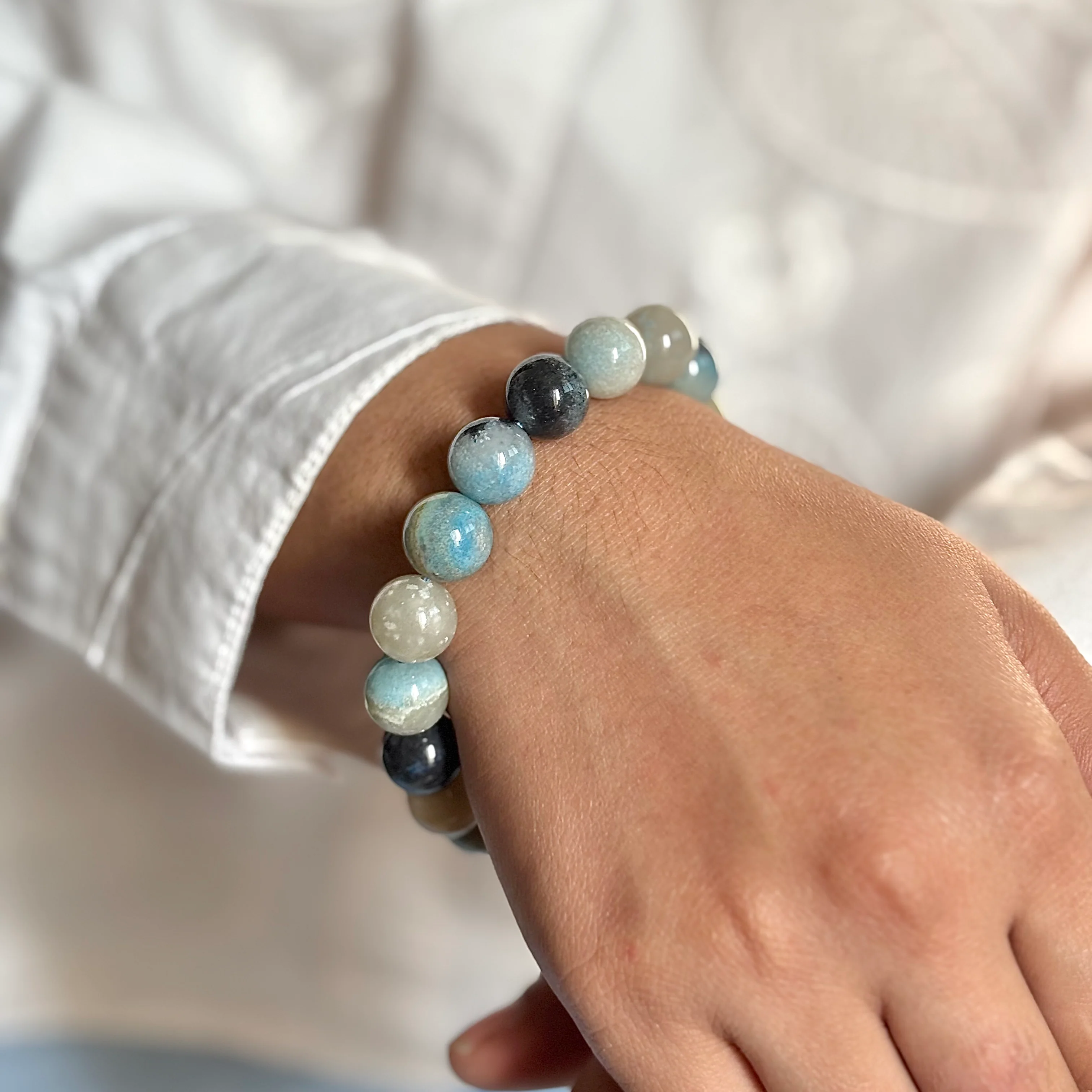 Trolleite Beads Bracelet - 12mm | Self Discipline, Focus & Helps in Manifesting Intention - Image 3