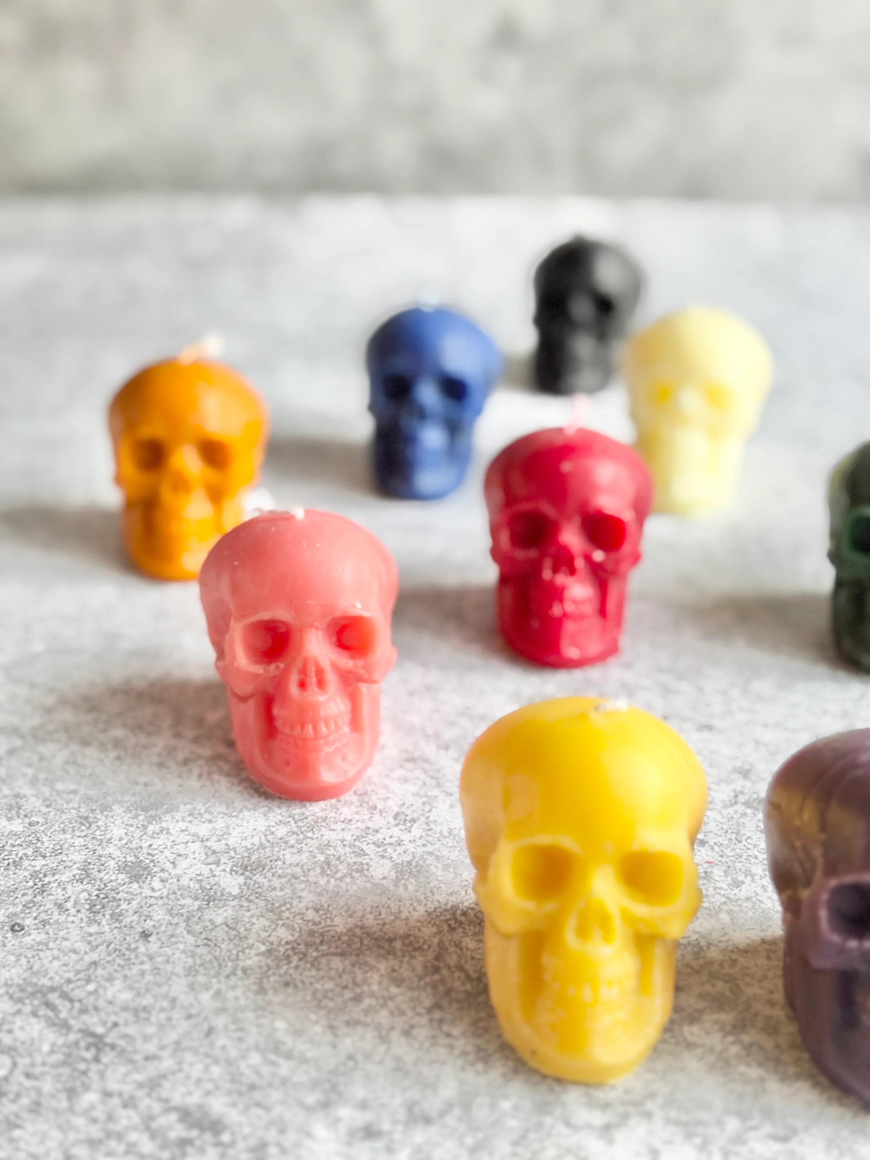 Small Size Skull Beeswax Candle | Colour Option Available - Image 2