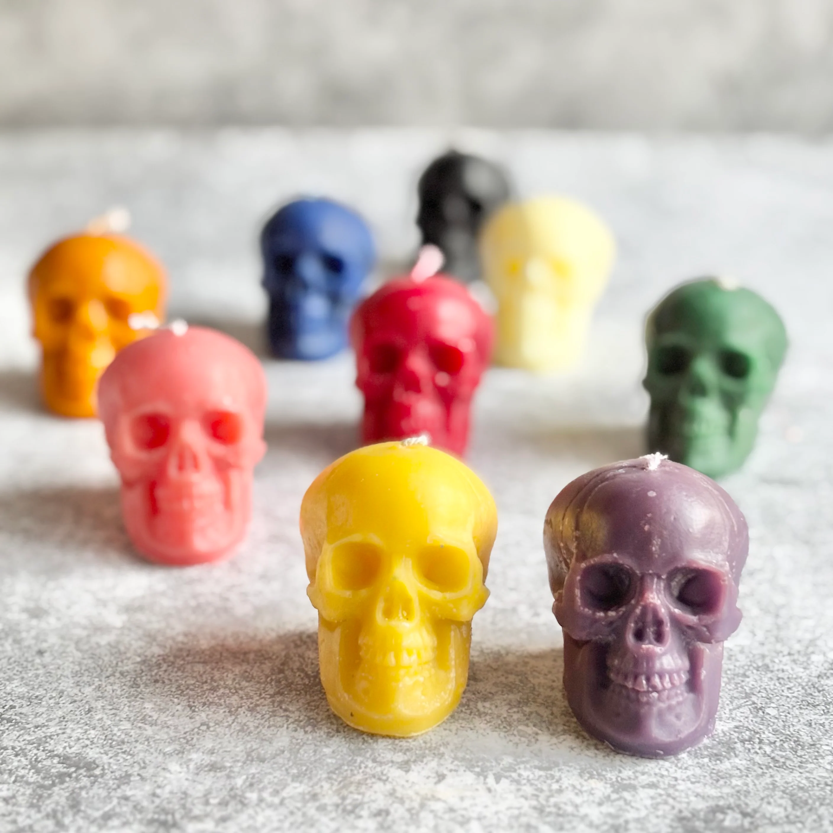Small Size Skull Beeswax Candle | Colour Option Available - Image 3