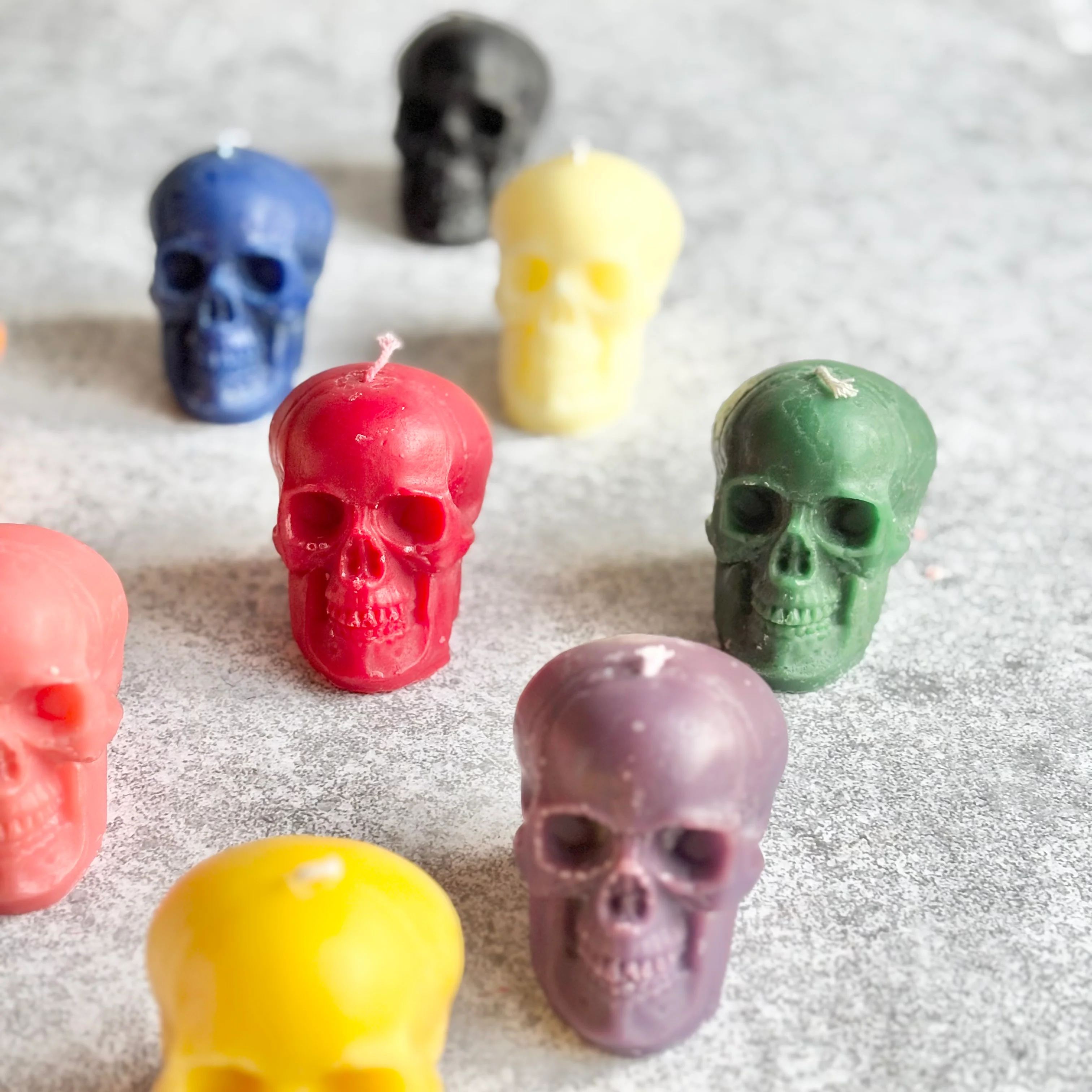 Medium Size Skull Beeswax Candle | Colour Option Available - Image 3