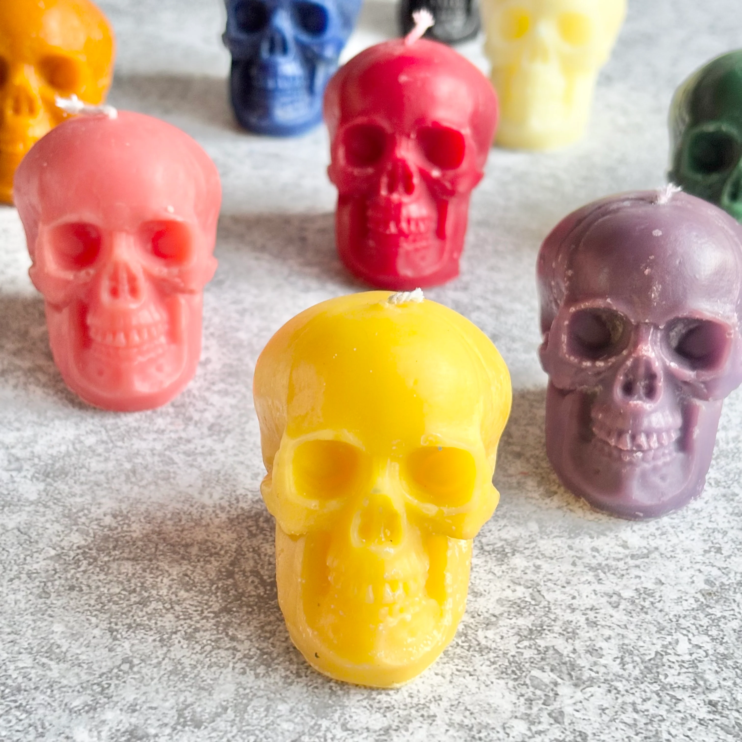 Medium Size Skull Beeswax Candle | Colour Option Available - Image 4