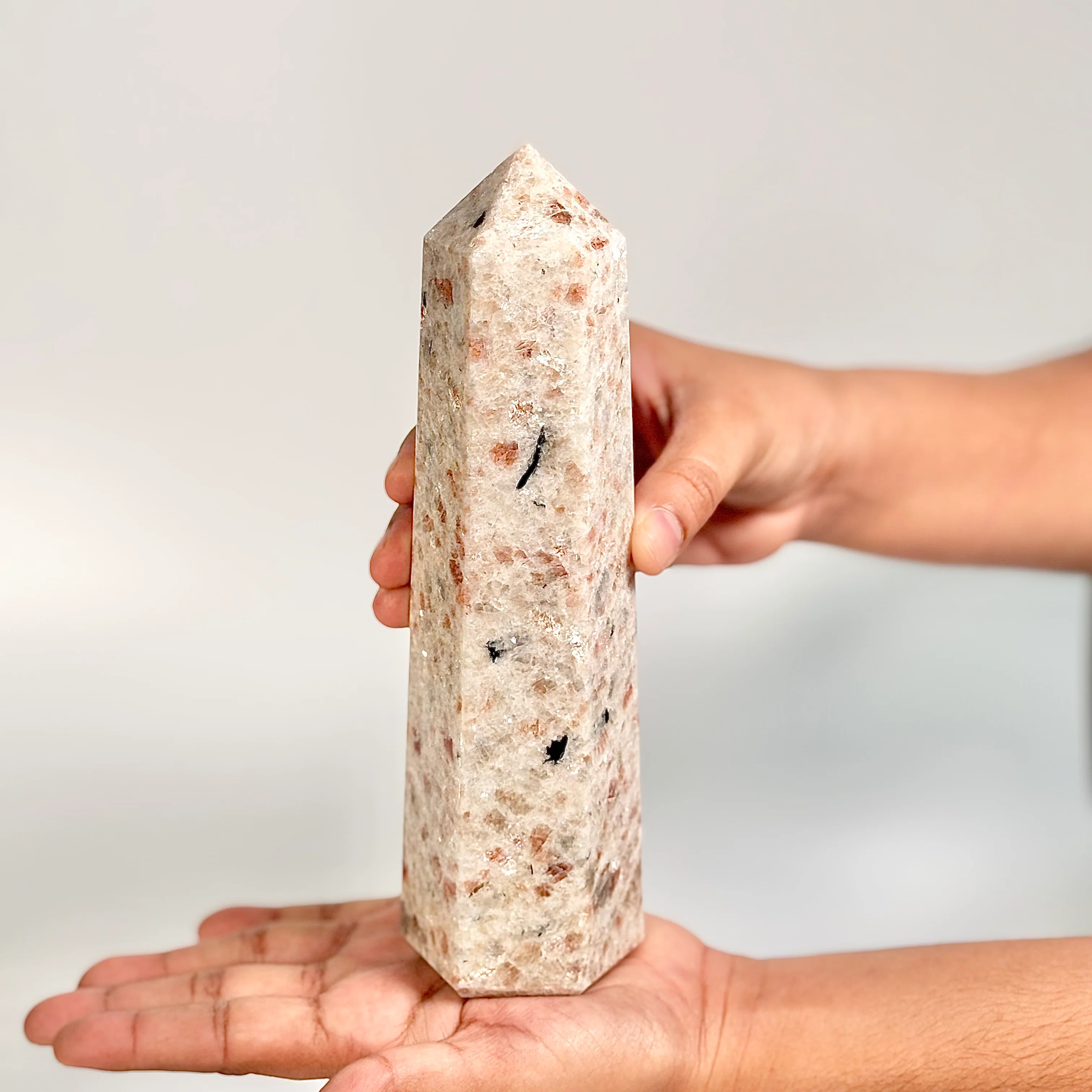 Sunstone Six-Facet Tower – 791 Gm - Ignit Joy • Embrace Confidence • Manifest Positivity