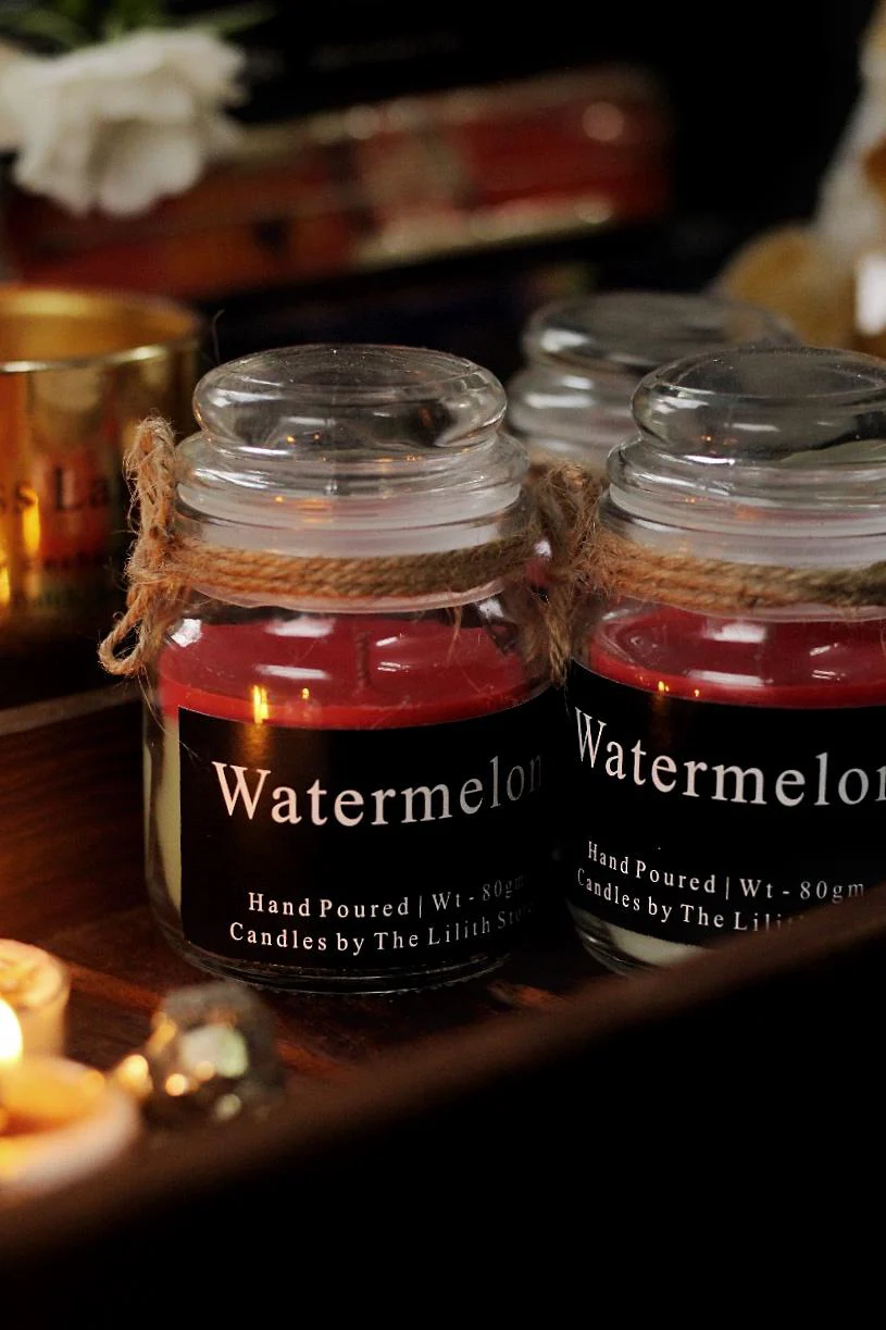 Watermelon Scented Scented Soy Wax Candle - Image 3