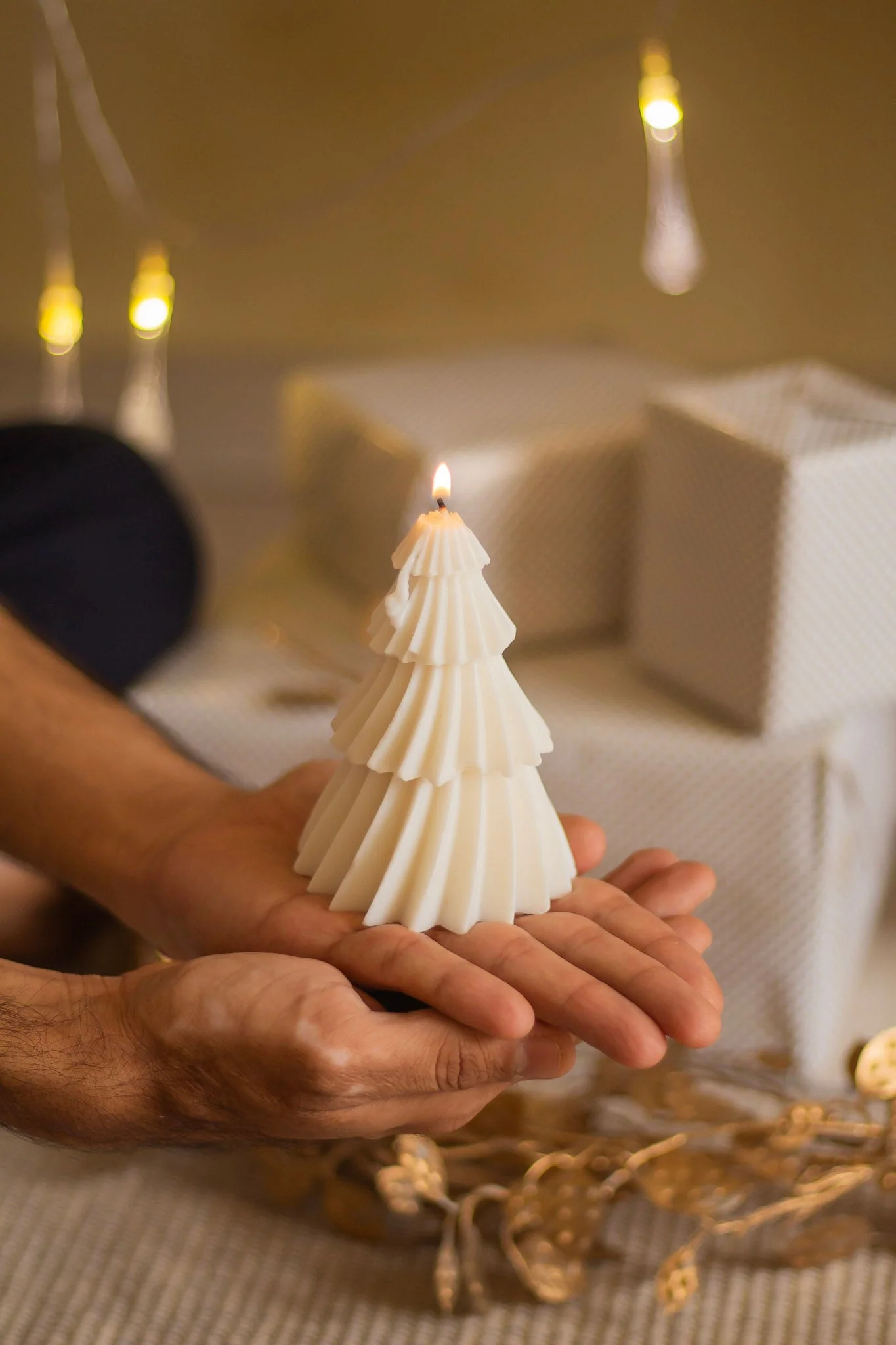White Decorative Soy Candles | Pack of 3