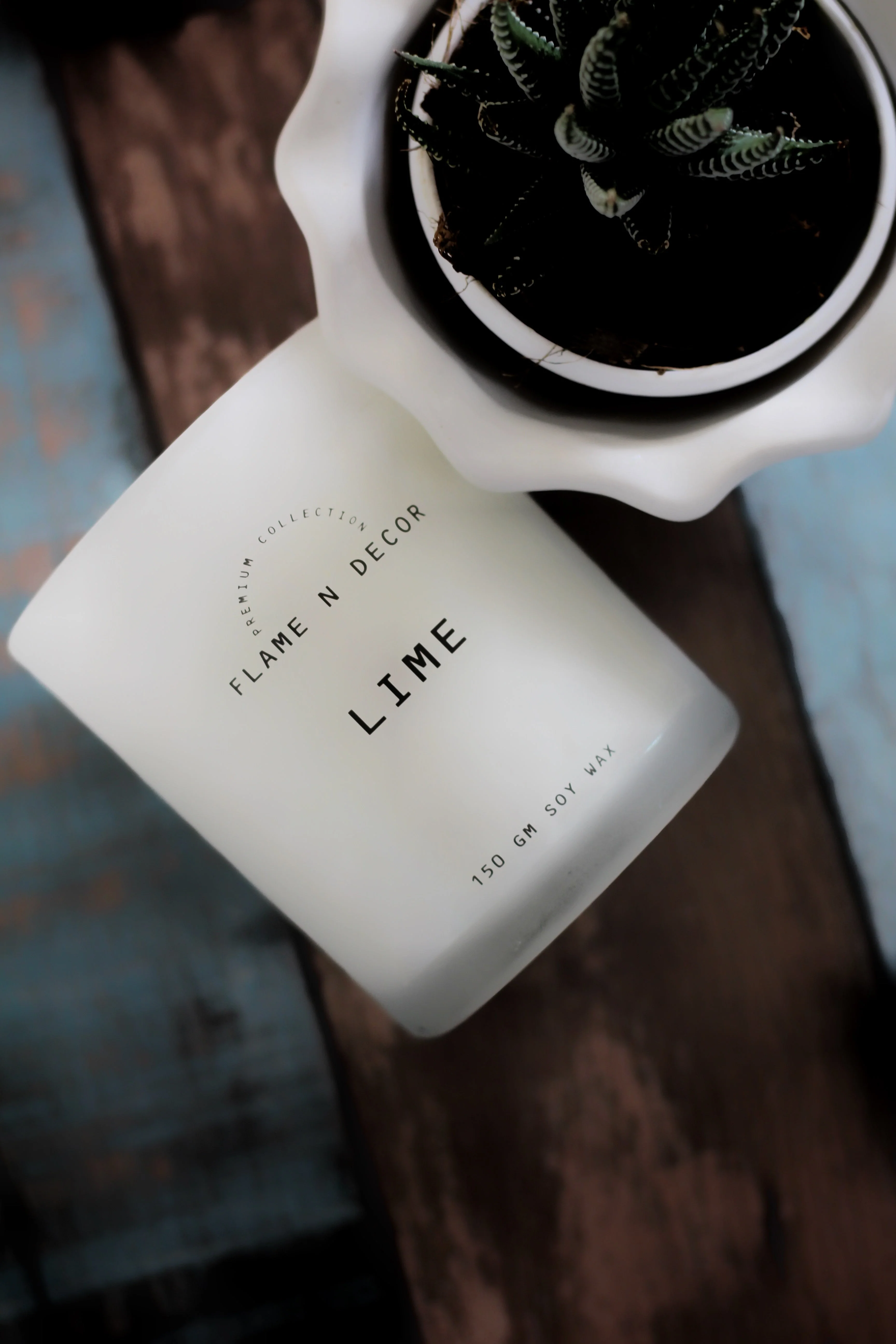 White frost Glass Jar | Soy Candle - Image 2
