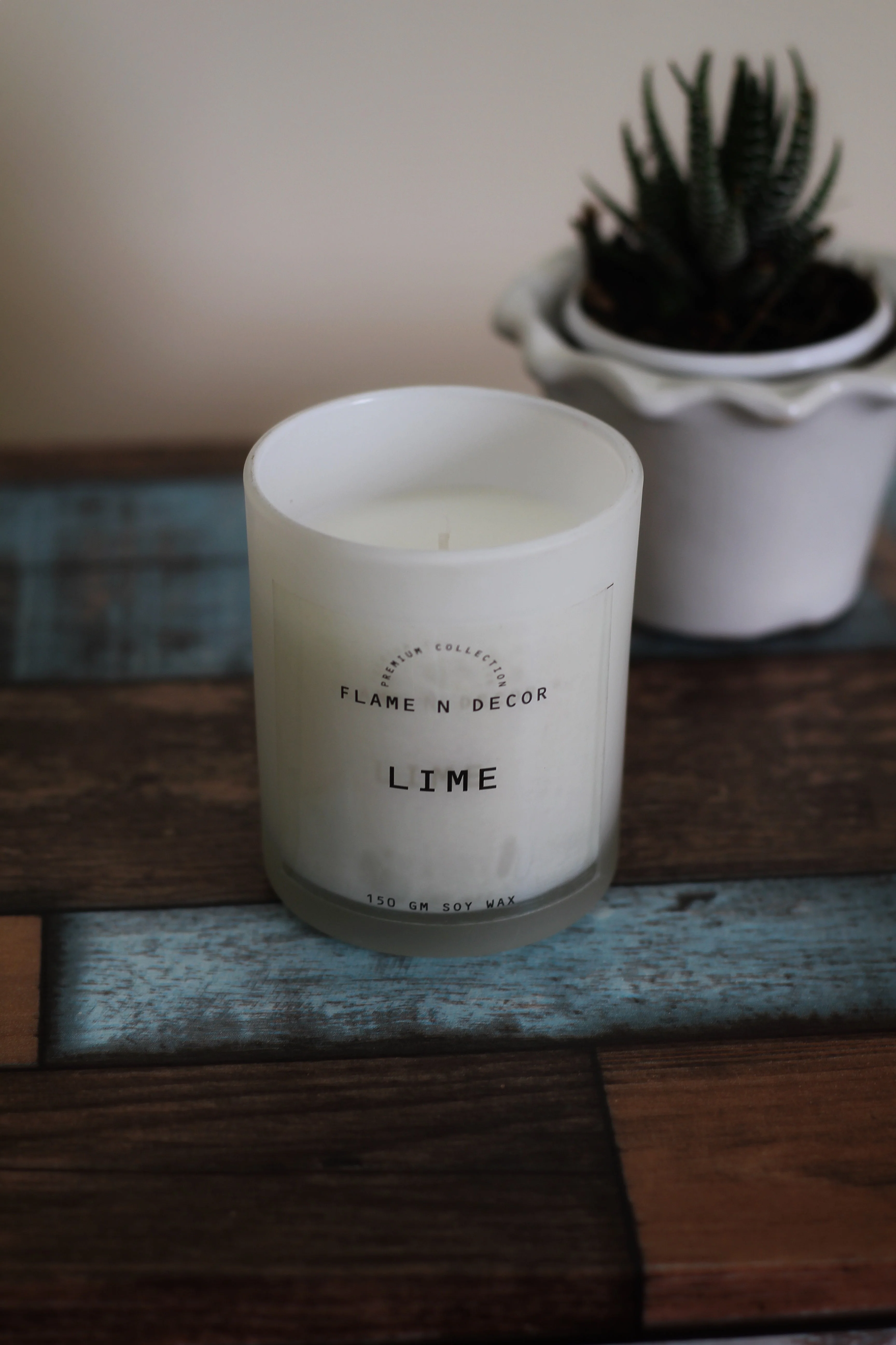 White frost Glass Jar | Soy Candle - Image 3