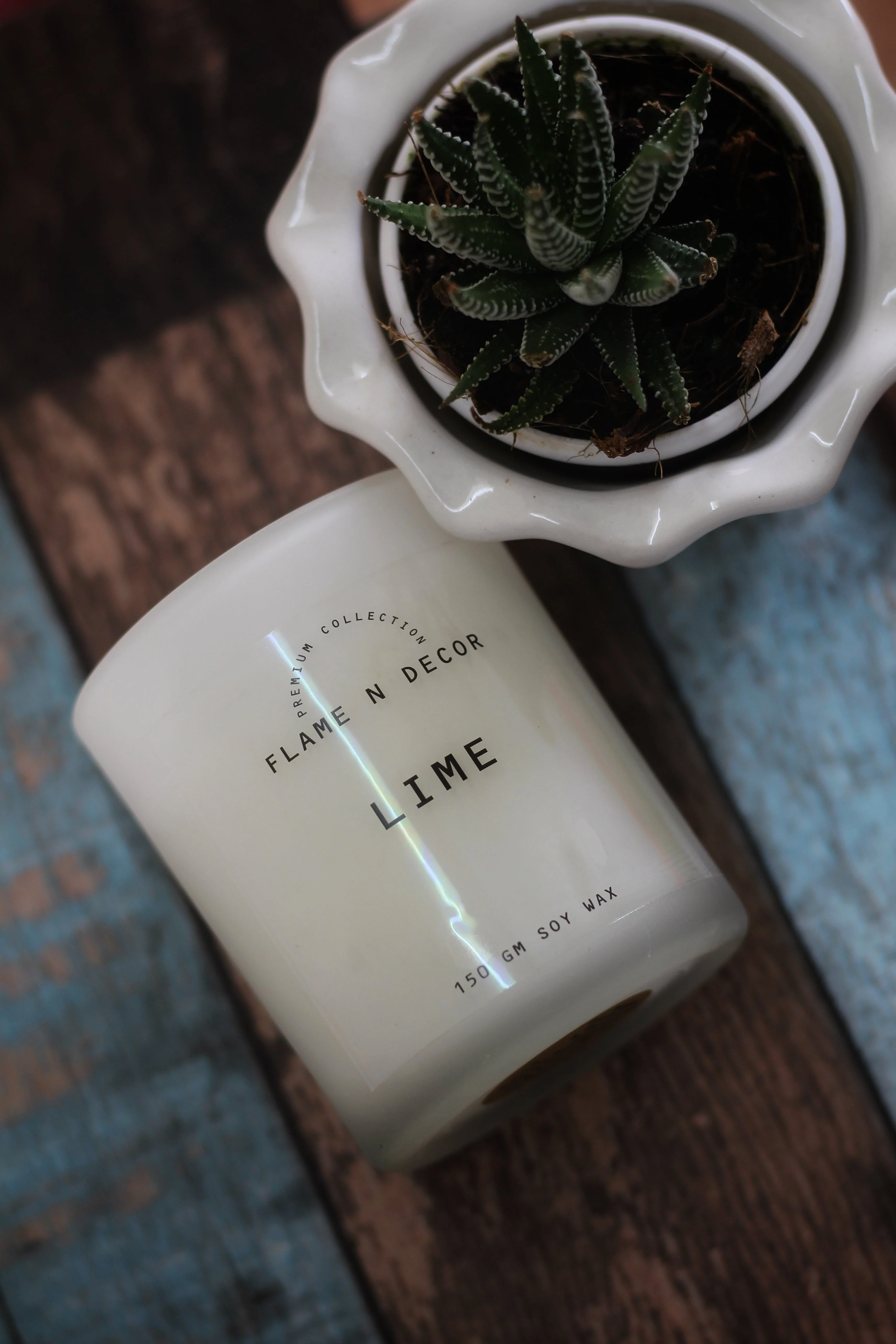 White frost Glass Jar | Soy Candle - Image 4