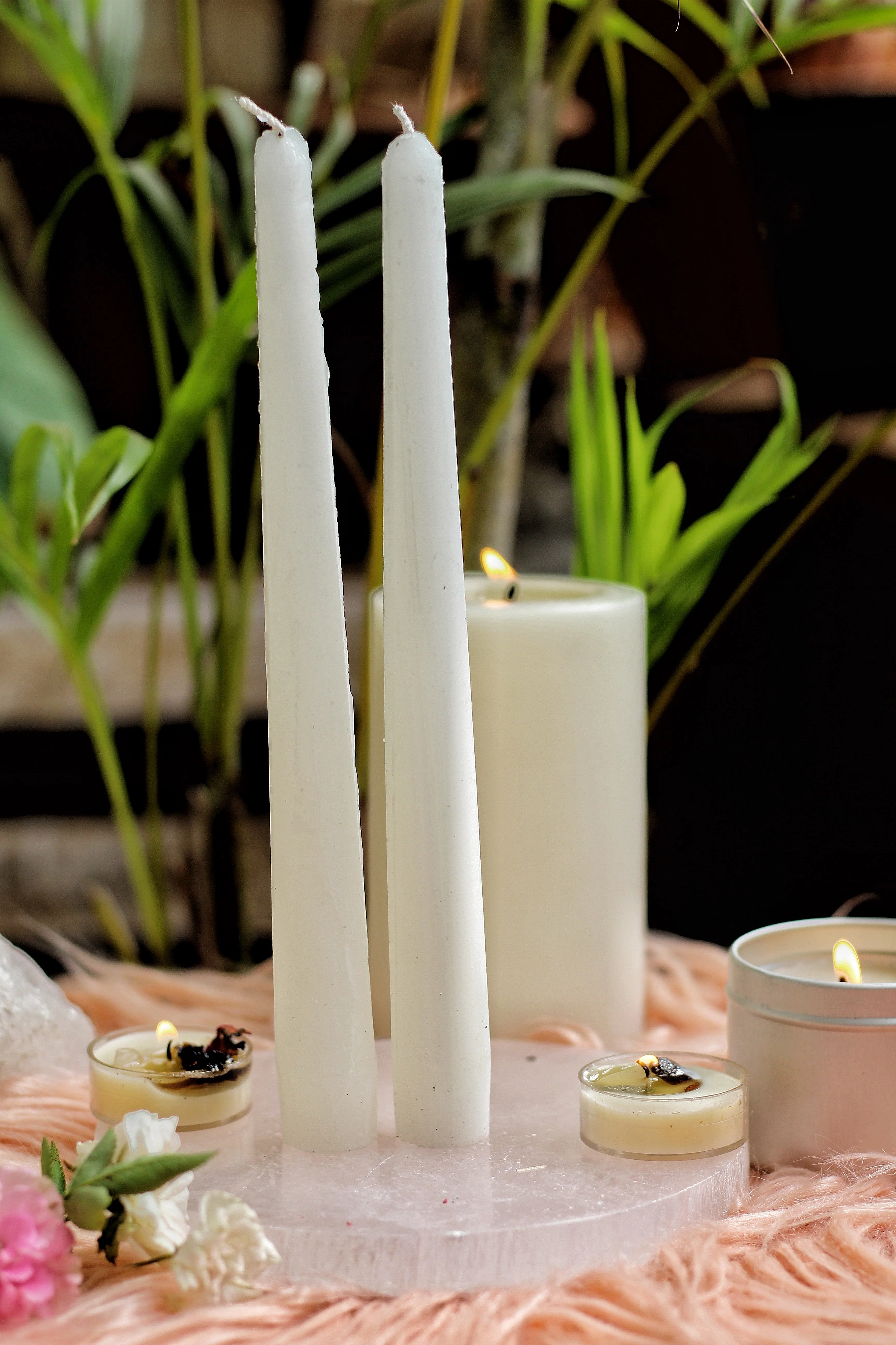 White Taper Candle - Set of 5 - Image 4