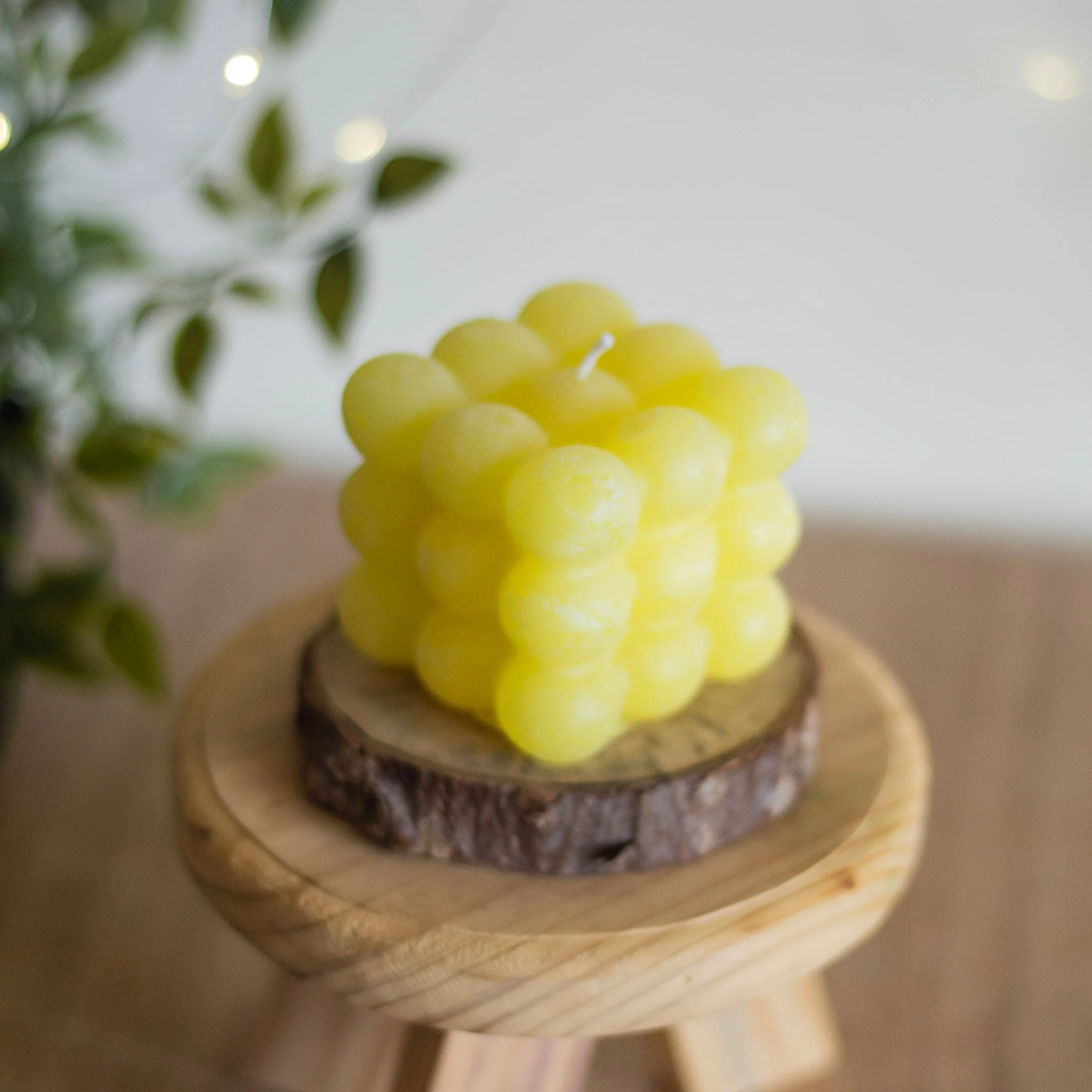 Yellow Bubble Scented Candle | Pack of 3 - Image 2