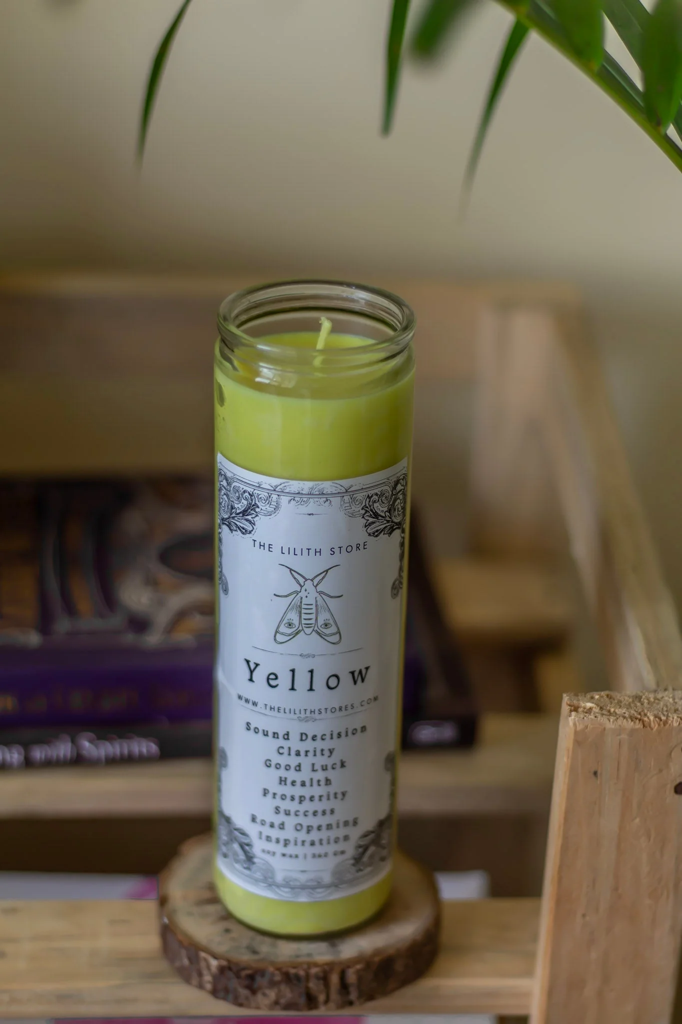 Yellow Tall Glass Candle | Soy Wax - Image 4