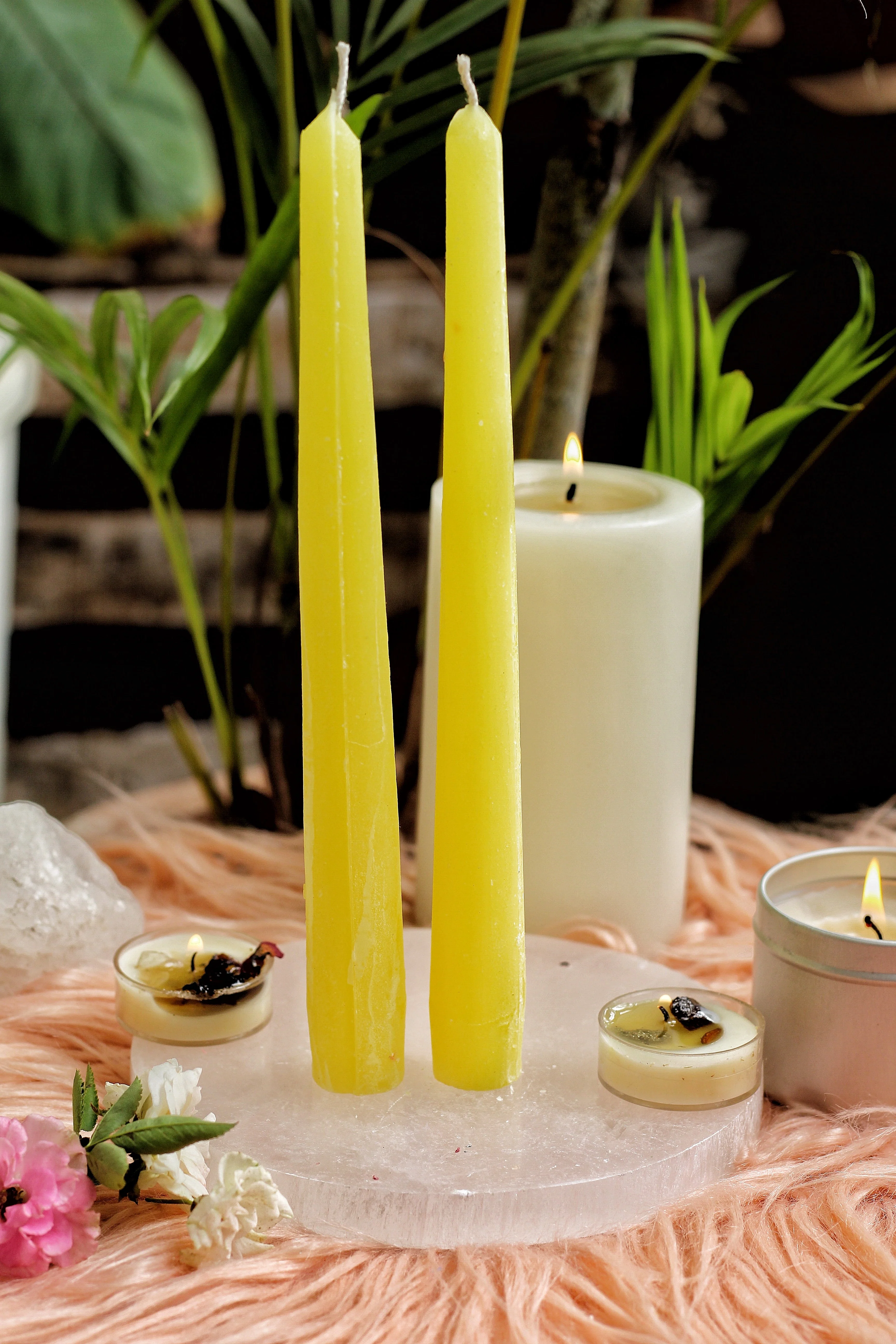 Yellow Taper Candle - Set of 5 - Image 3