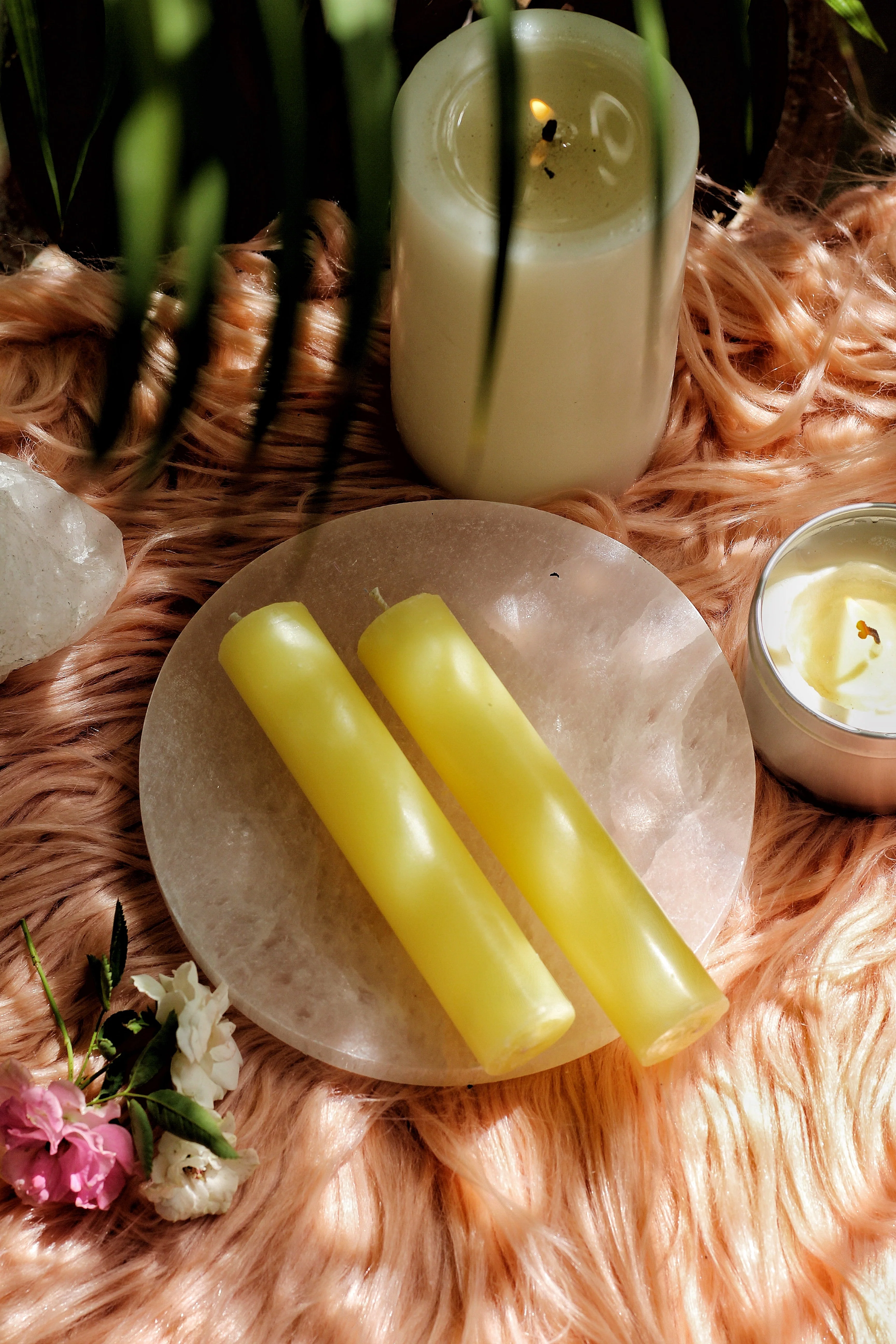 Yellow Thick Candle