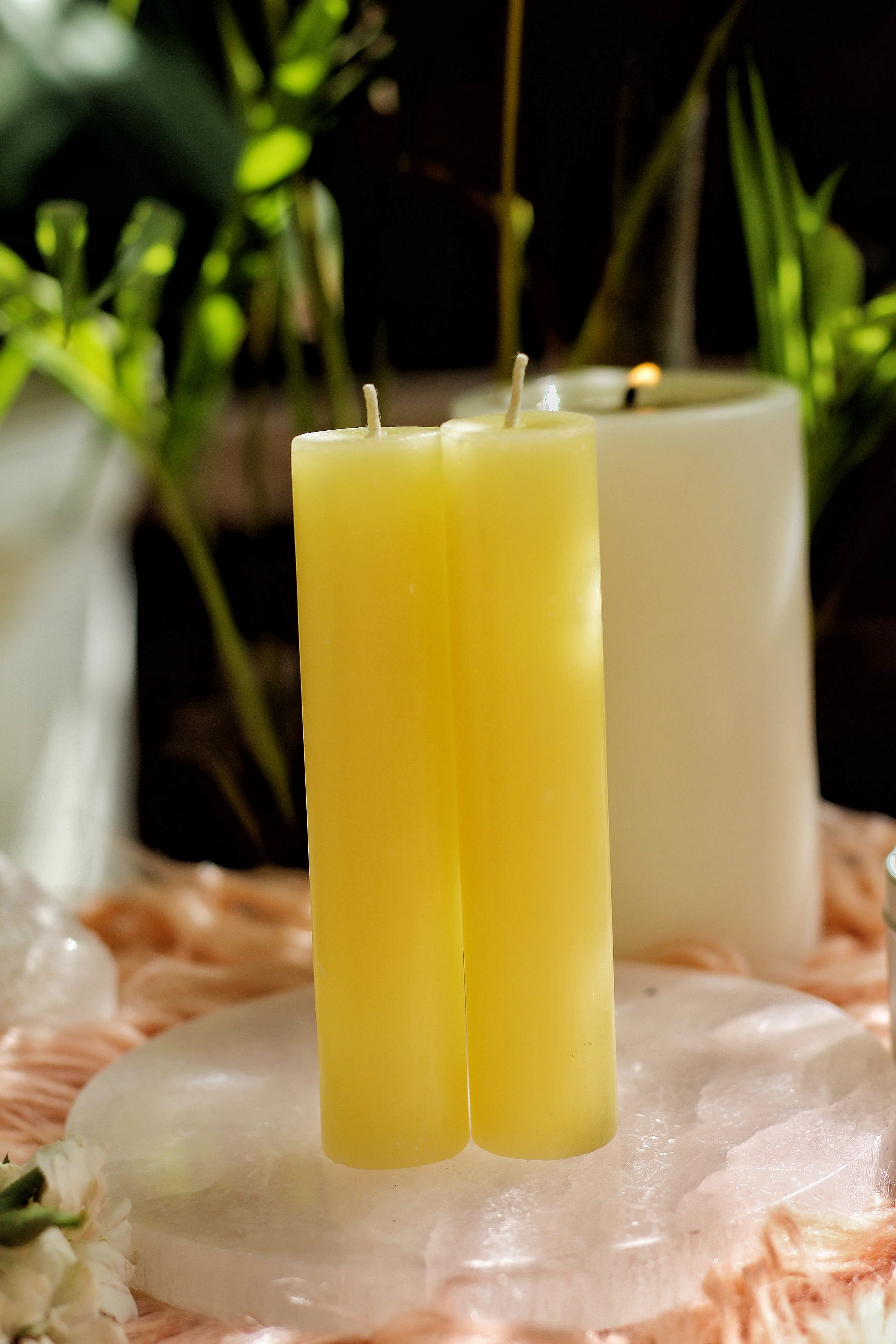 Yellow Thick Candle - Image 4