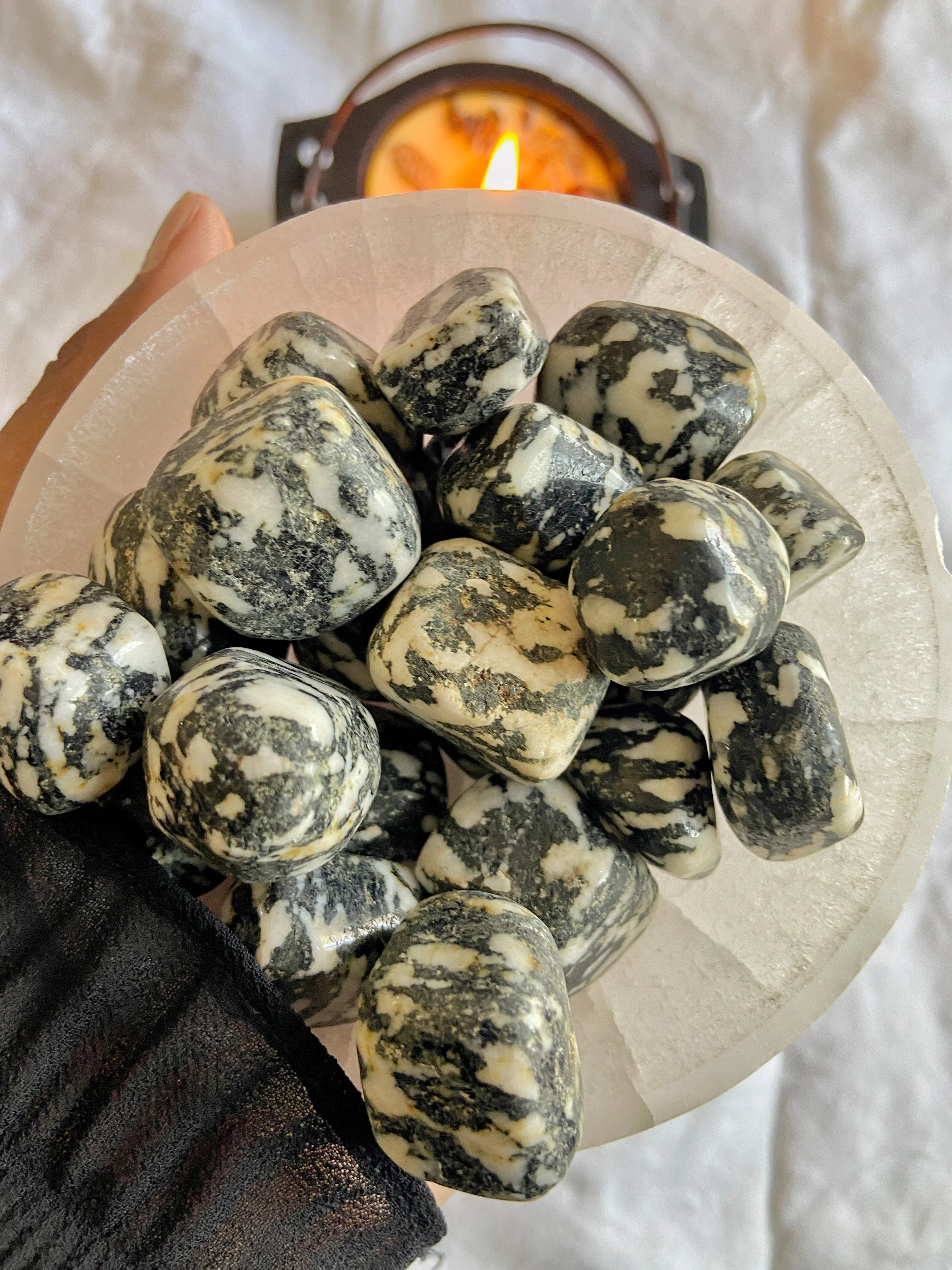 Zebra Jasper Tumble | Balances Masculine & Feminine Energy - Image 3